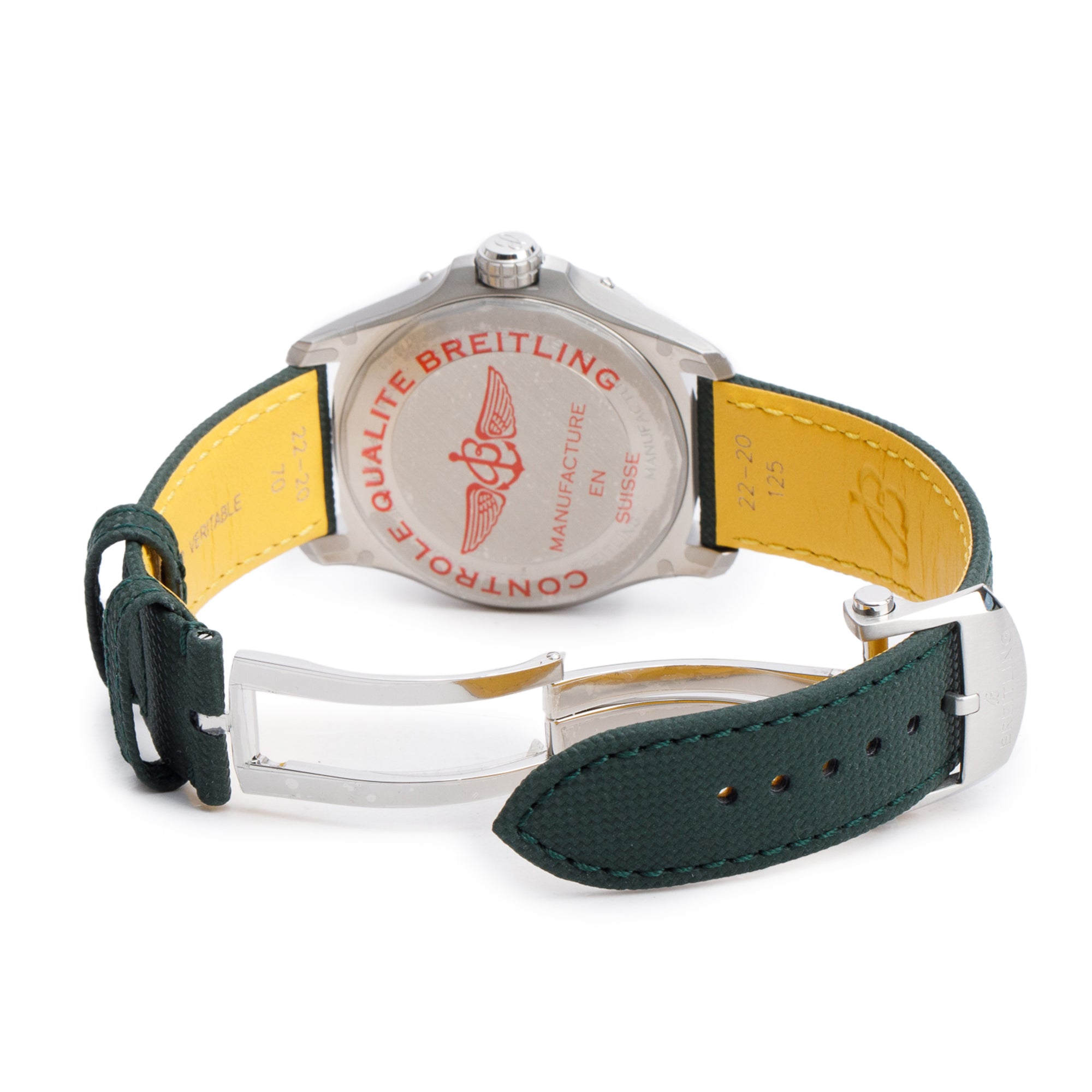 Breitling Stainless Steel Avenger 42 MM Automatic Watch Green Dial A17328 w/ Box & Papers