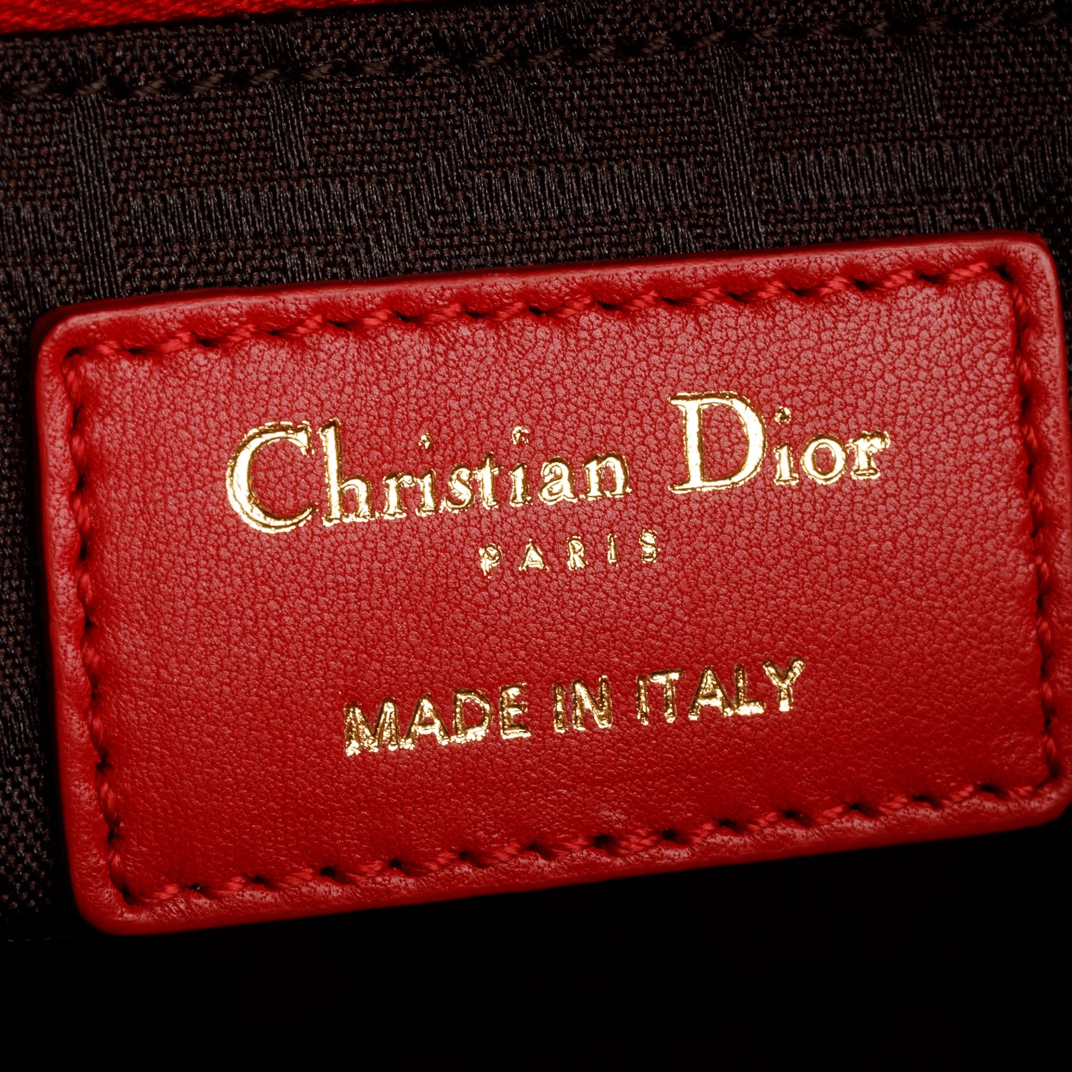 Christian Dior Red Cannage Leather Mini Lady Dior Bag w/ Strap