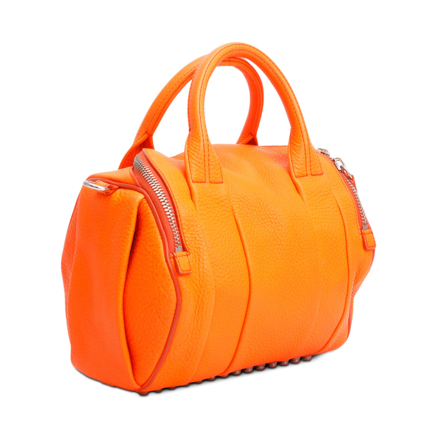 Alexander Wang Orange Calfskin Leather Rocco Shoulder Bag w/ Strap