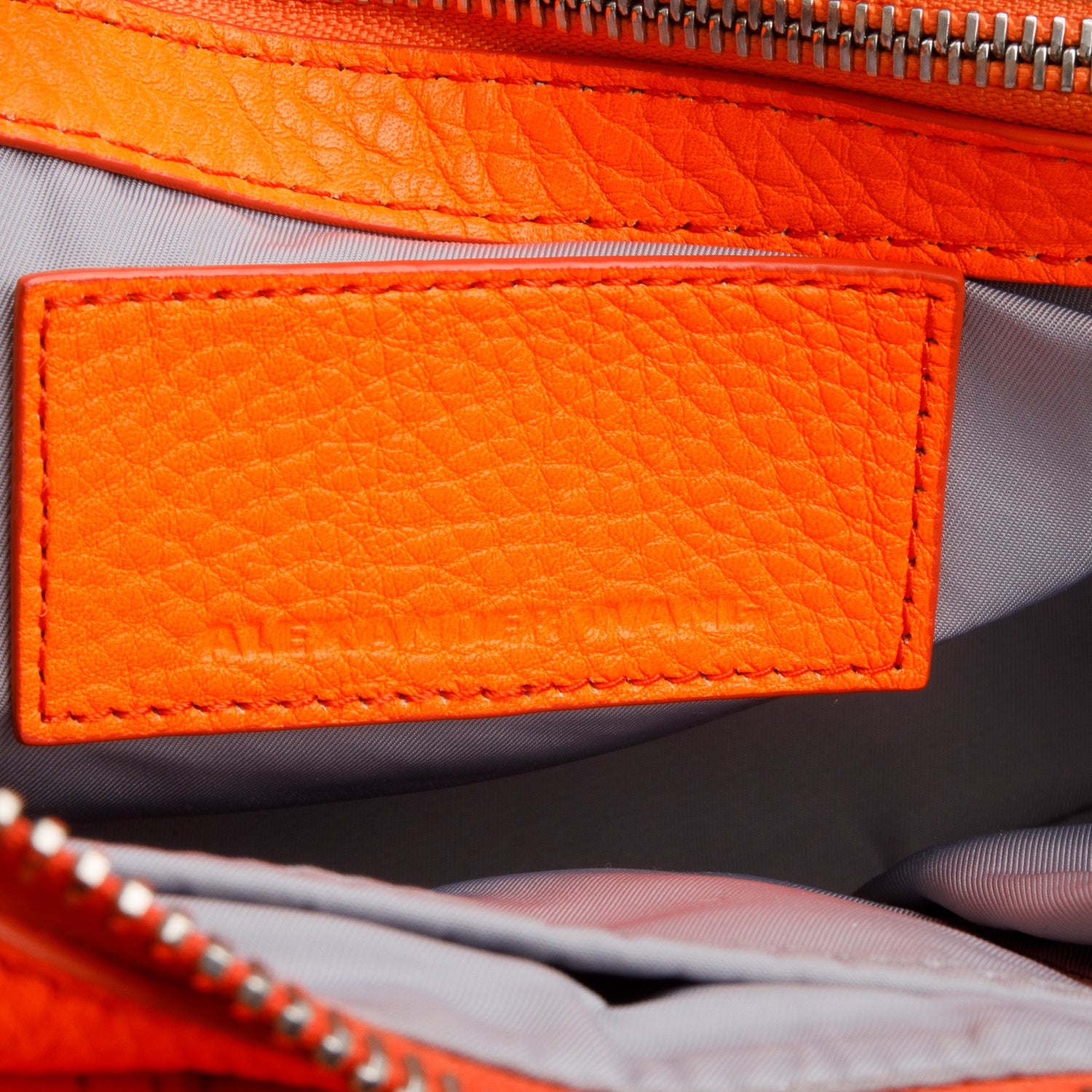 Alexander Wang Orange Calfskin Leather Rocco Shoulder Bag w/ Strap