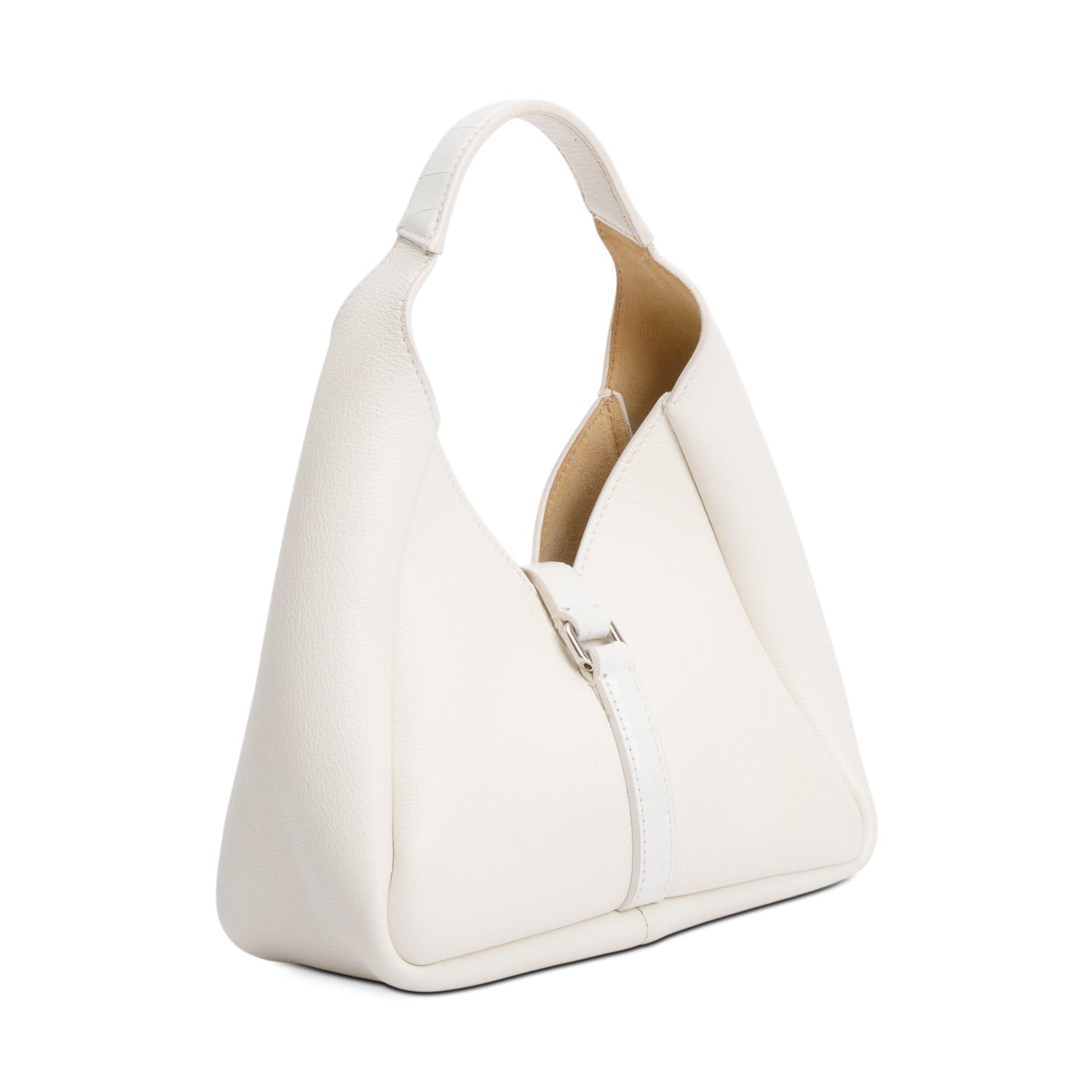 Givenchy White Calfskin Leather Mini G-Lock Hobo