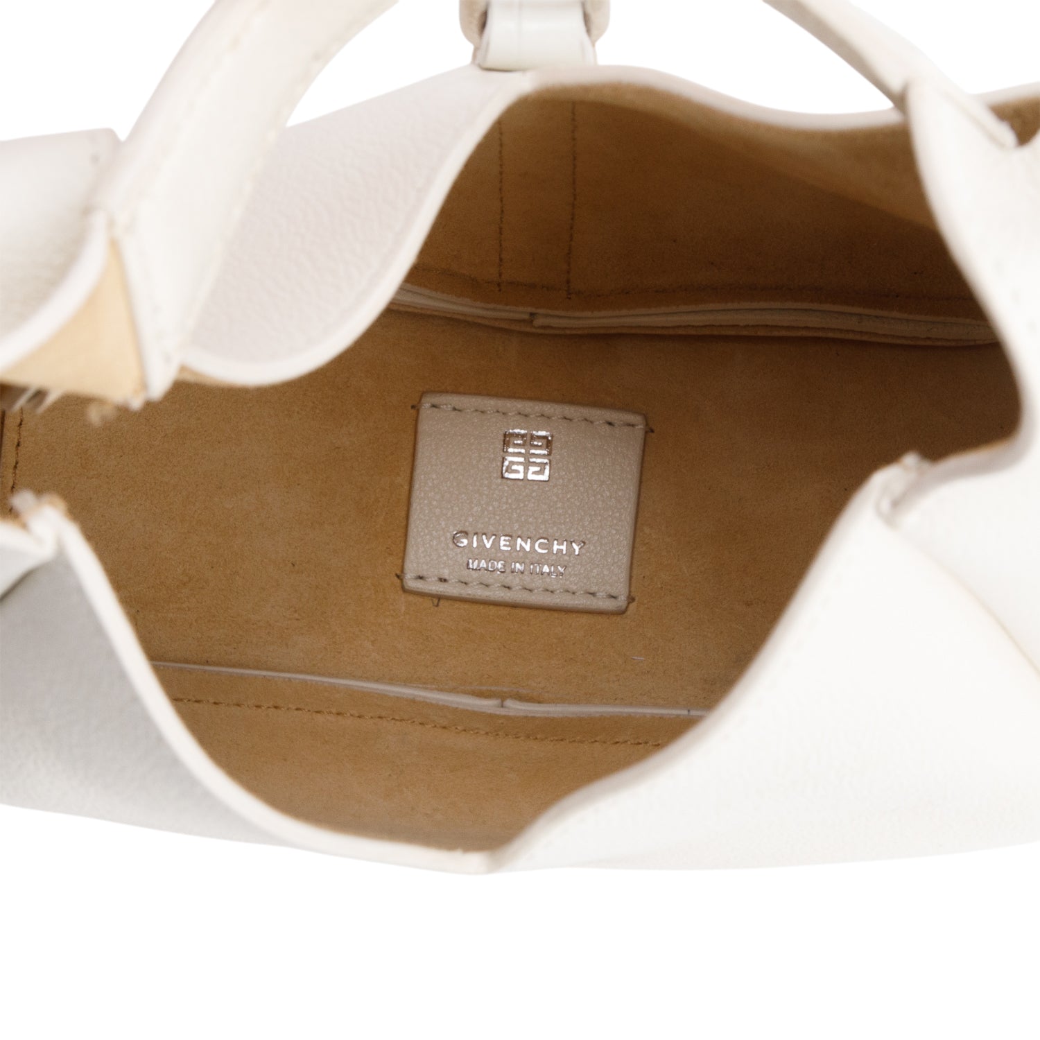 Givenchy White Calfskin Leather Mini G-Lock Hobo