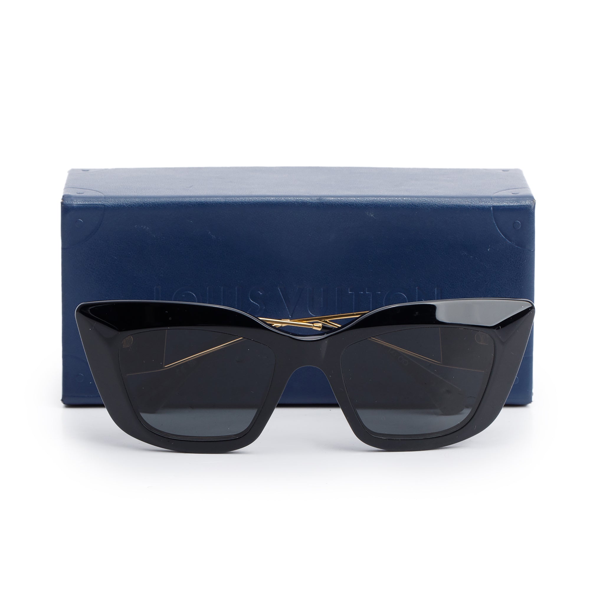 Louis Vuitton 2022 Z1220W Black Acetate Metal Arizona Dream Cat-Eye Sunglasses w/ Case