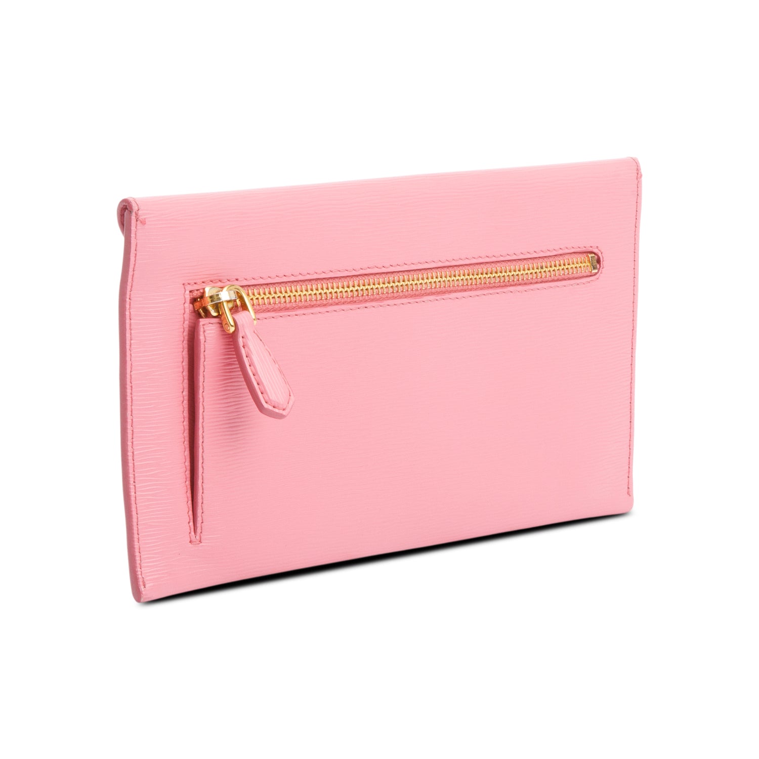 Prada Pink Vitello Move Leather Envelope Wallet