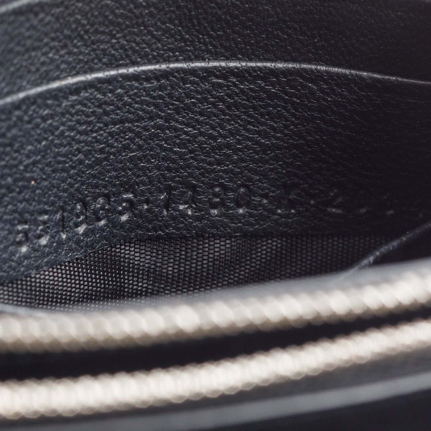 Balenciaga Metallic Silver Logo Print Calfskin Leather Everyday Zip Around Wallet