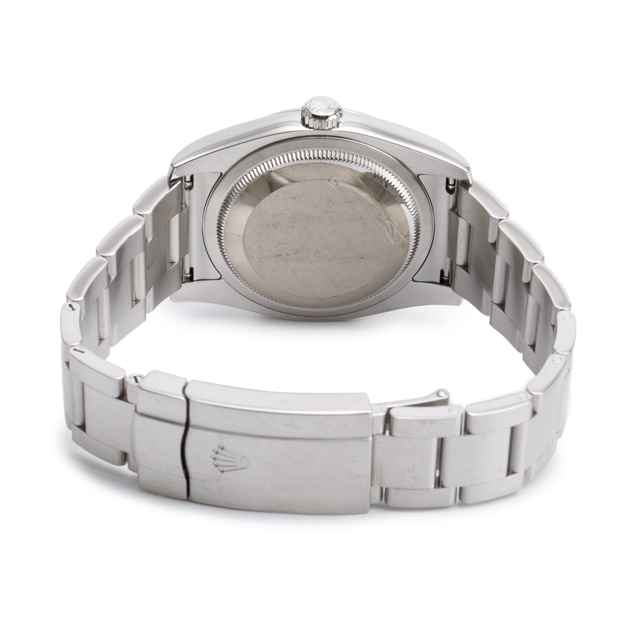 Rolex Stainless Steel Oyster Perpetual 36 MM Watch Blue Dial 116000 w/ Box & Papers