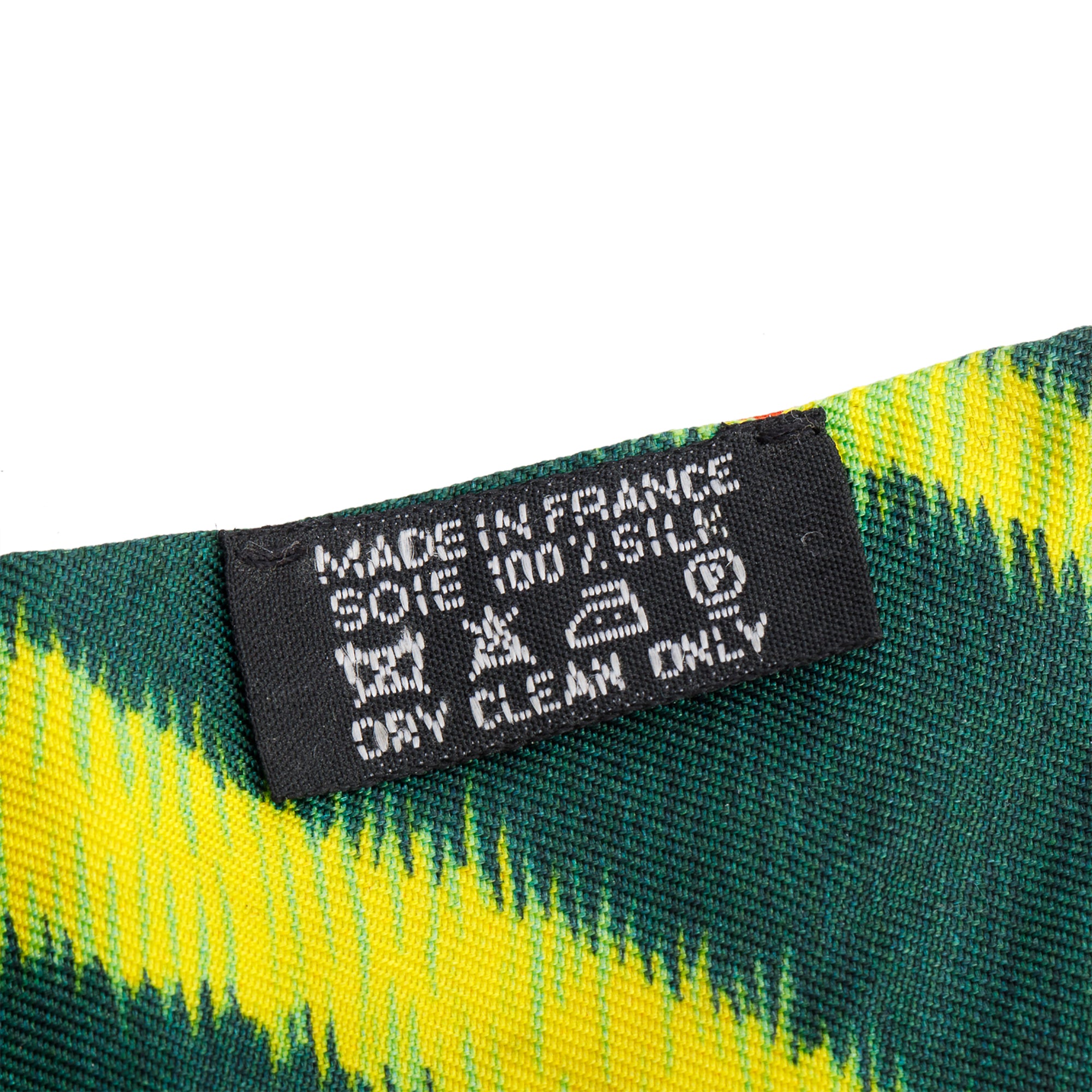 Hermes Red Multicolor 'Pelage Et Camouflage' Silk Twilly