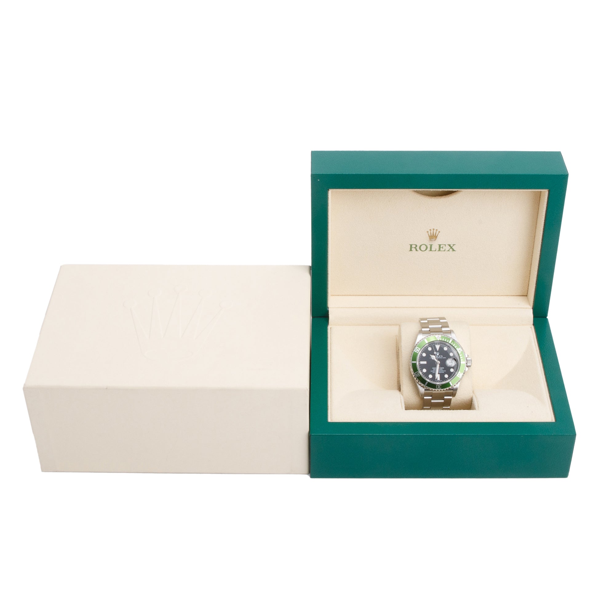 Rolex Stainless Steel Submariner Date 'Kermit' 40 MM Watch 16610T w/ Box