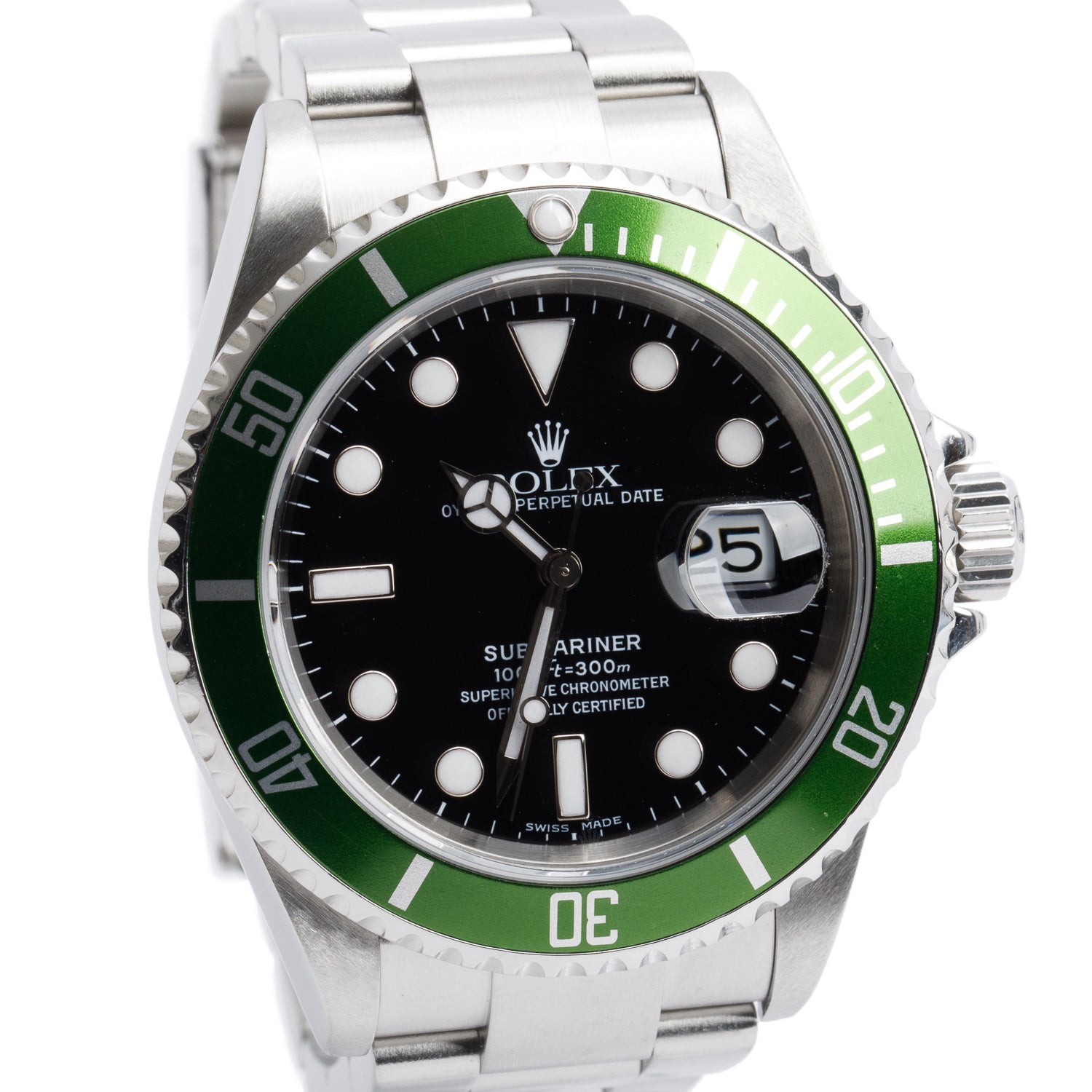 Rolex Stainless Steel Submariner Date 'Kermit' 40 MM Watch 16610T w/ Box