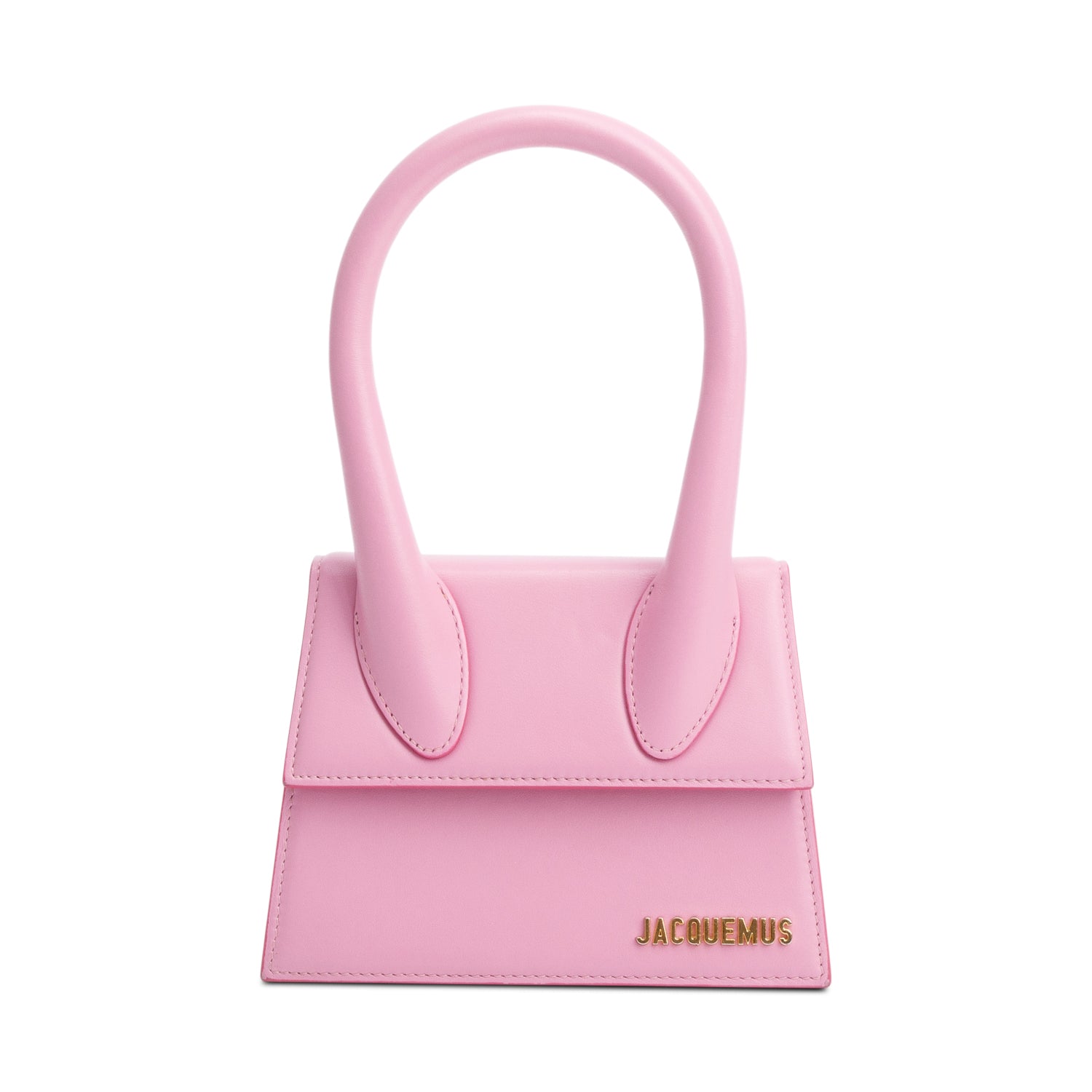 Jacquemus Pink Calfskin Leather Le Chiquito Moyen Bag w/ Strap