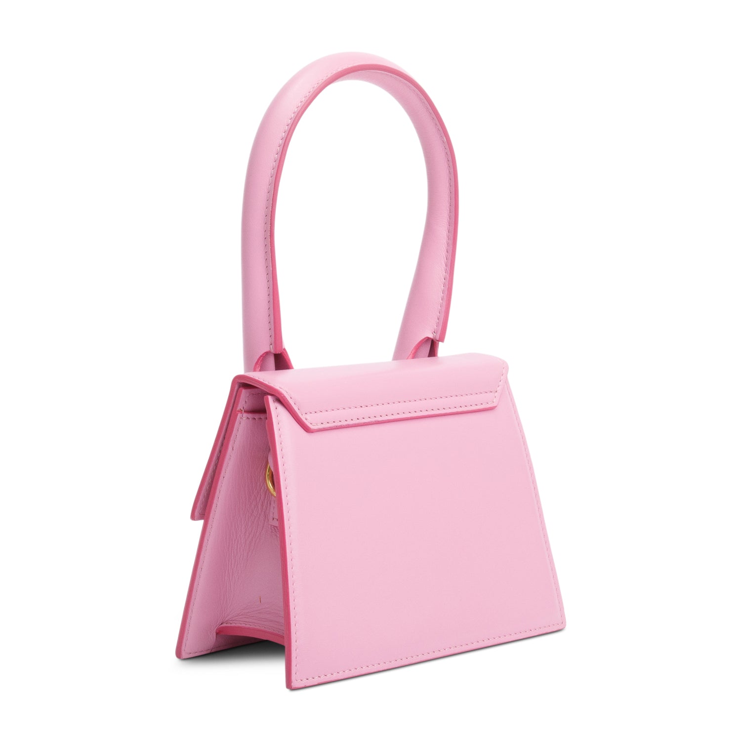Jacquemus Pink Calfskin Leather Le Chiquito Moyen Bag w/ Strap
