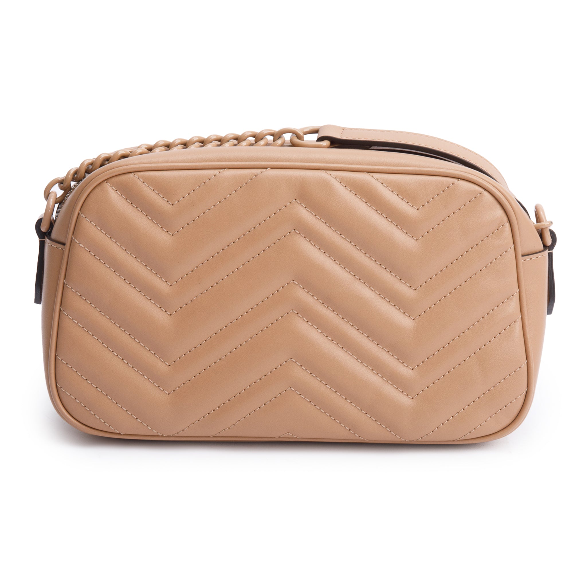 Gucci Beige GG Marmont Matelasse Small Camera Bag w/ Box