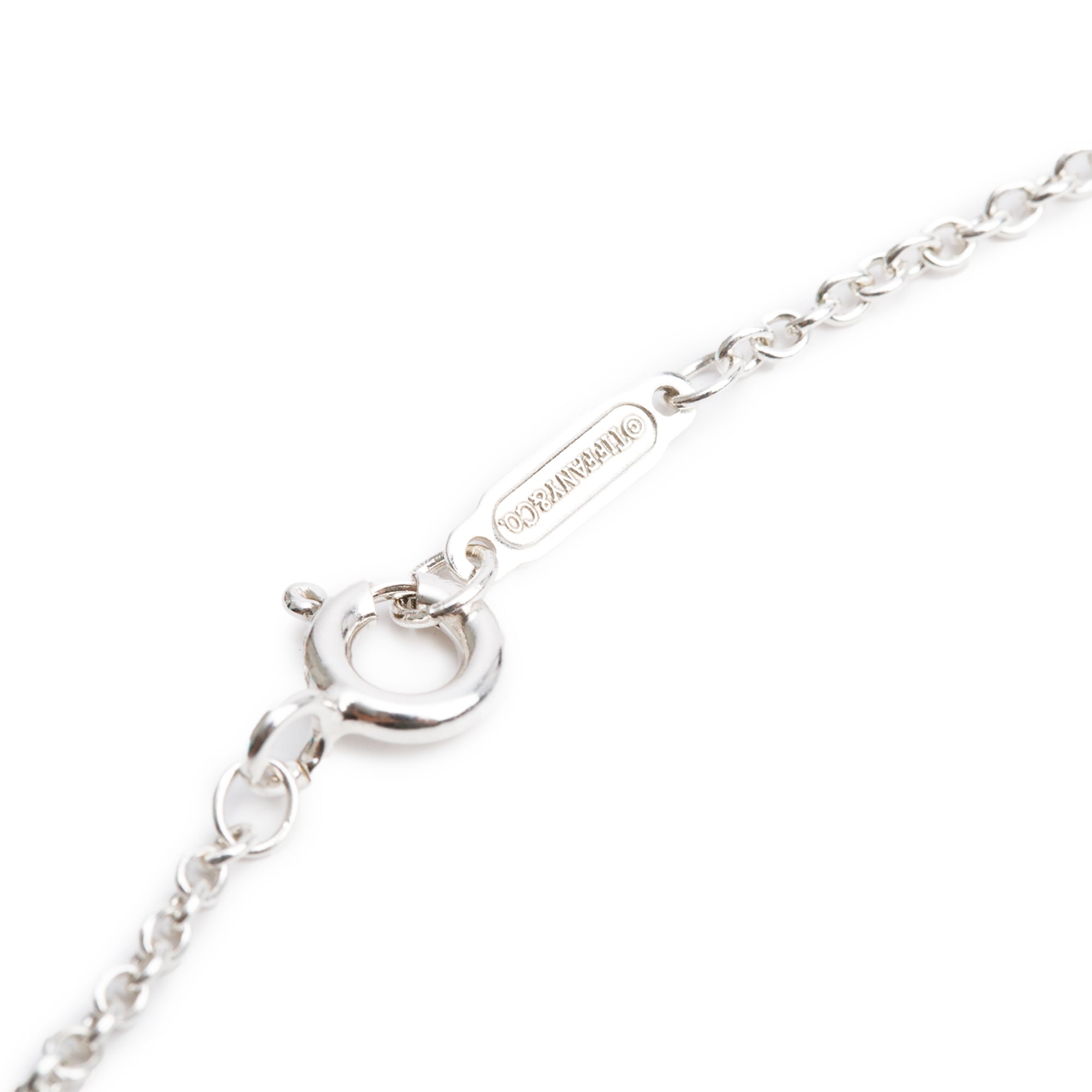 Tiffany & Co. Sterling Silver Twist Oval Key Pendant Necklace