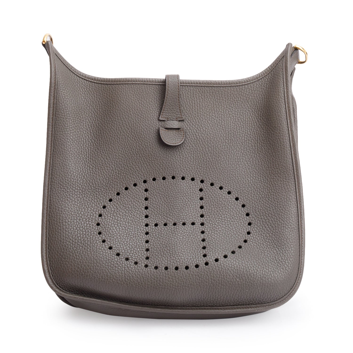 Hermes Gris Etain Taurillon Clemence Evelyne III 29 Bag w/ Box