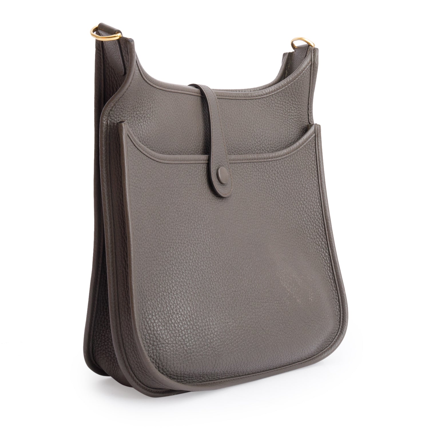 Hermes Gris Etain Taurillon Clemence Evelyne III 29 Bag w/ Box