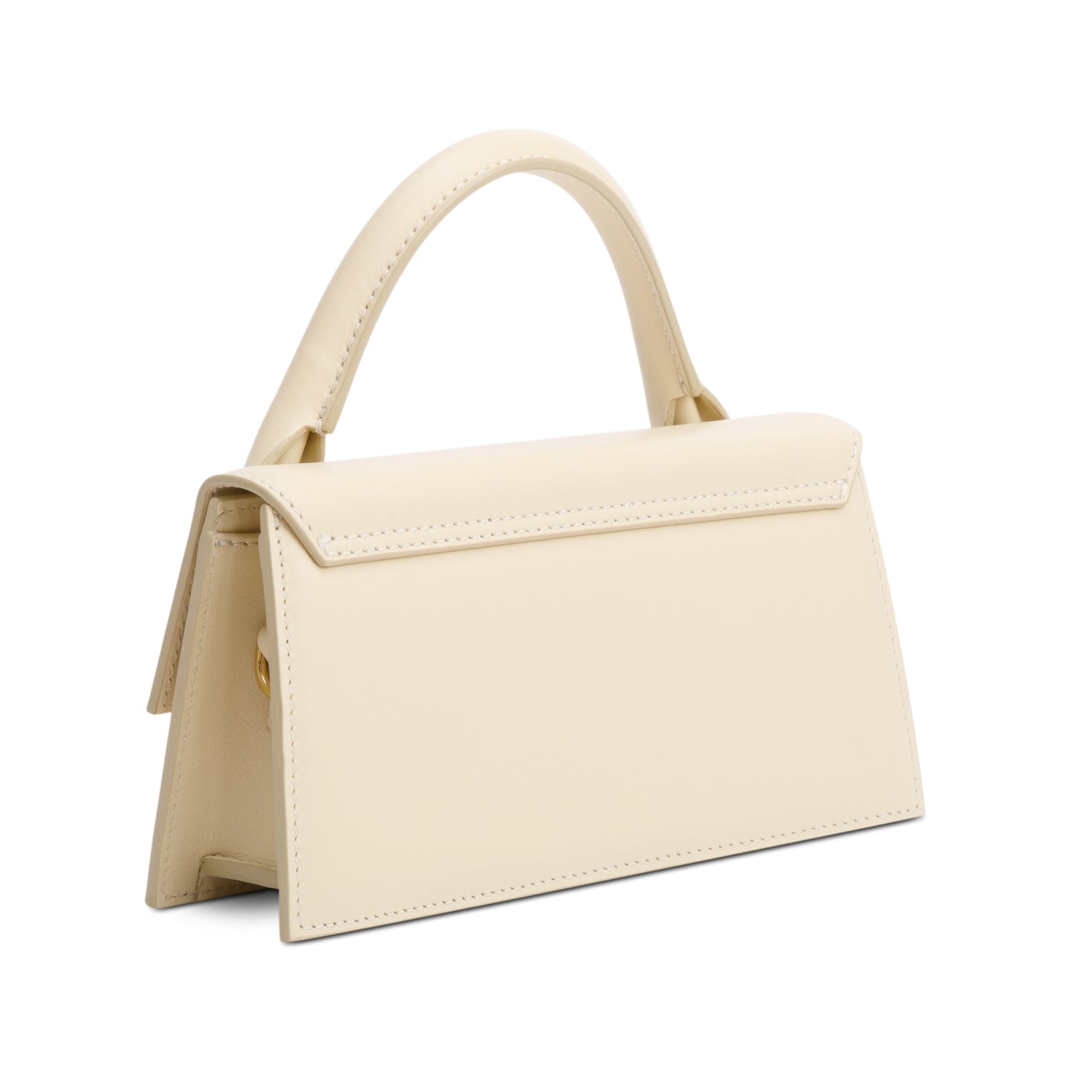 Jacquemus Creme Leather Le Chiquito Long Handle Bag w/ Strap