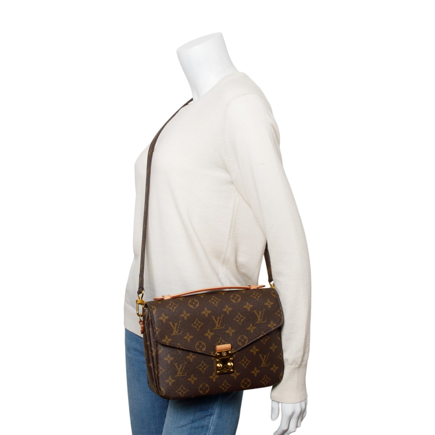 Louis Vuitton Monogram Pochette Metis w/ Strap & Box