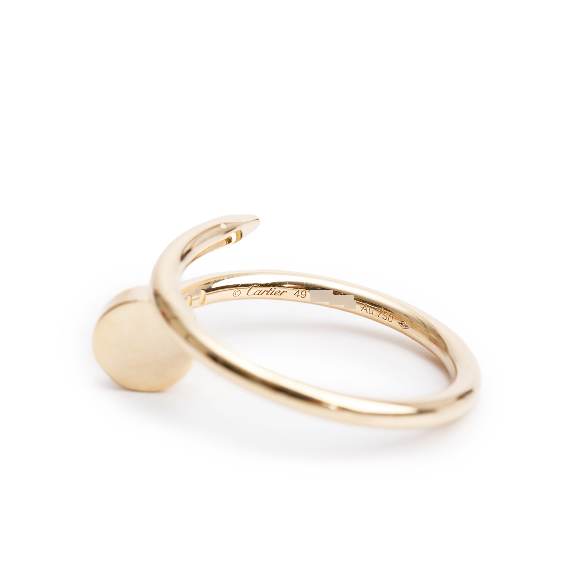 Cartier 2021 18k Yellow Gold Juste Un Clou Ring, Small Model, Size 49 4.75 w/ Pouch, Receipt & Certificate