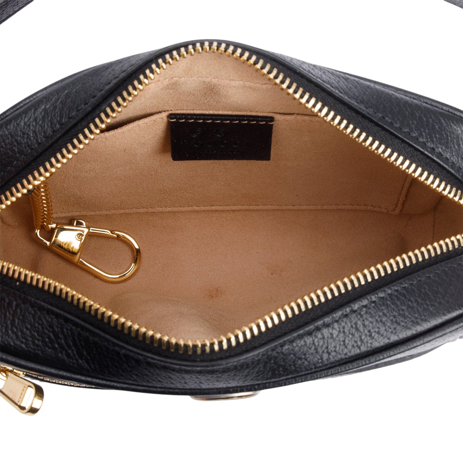 Gucci Black Calfskin Leather Mini Ophidia Crossbody Bag