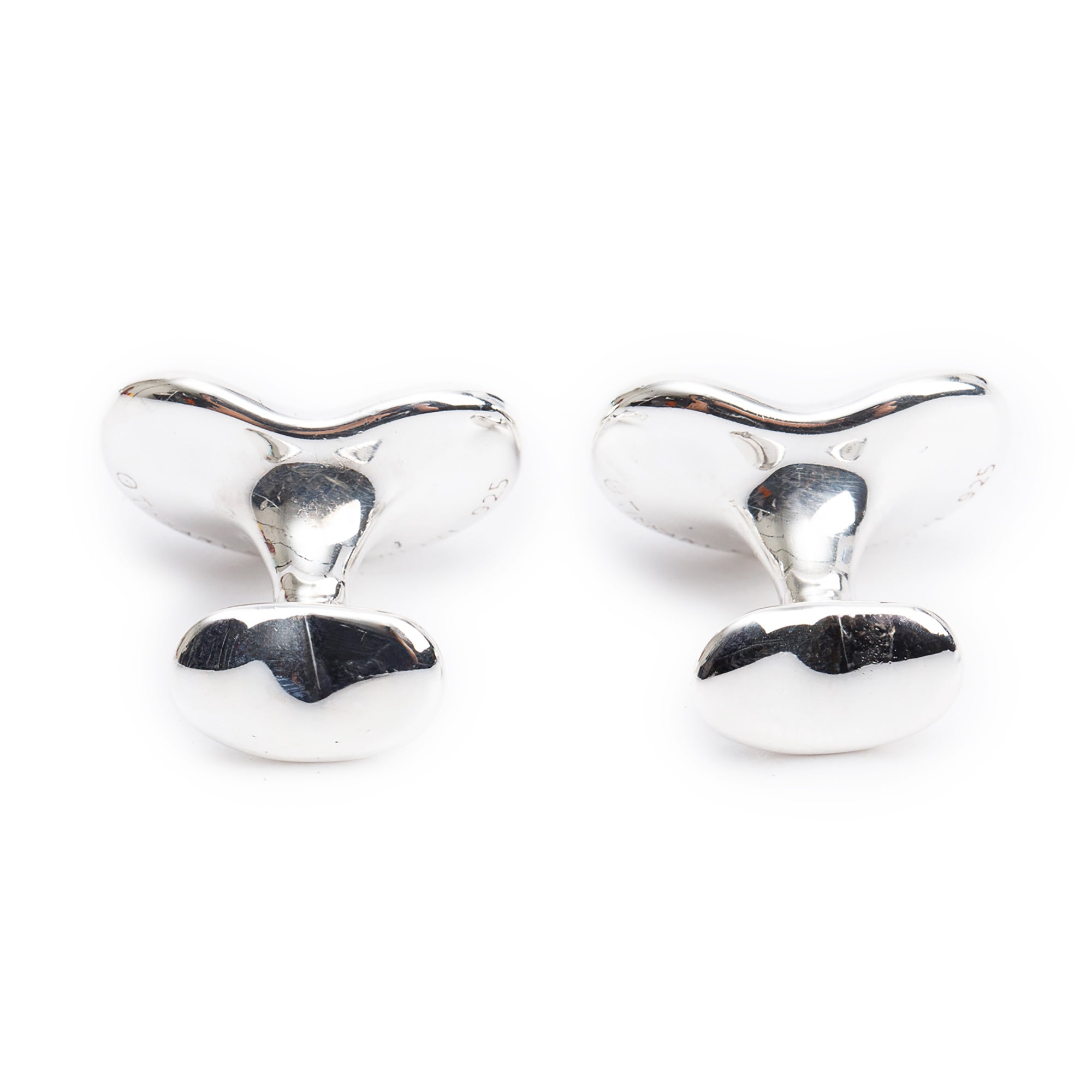 Tiffany & Co. Elsa Peretti Sterling Silver Bean Cufflinks