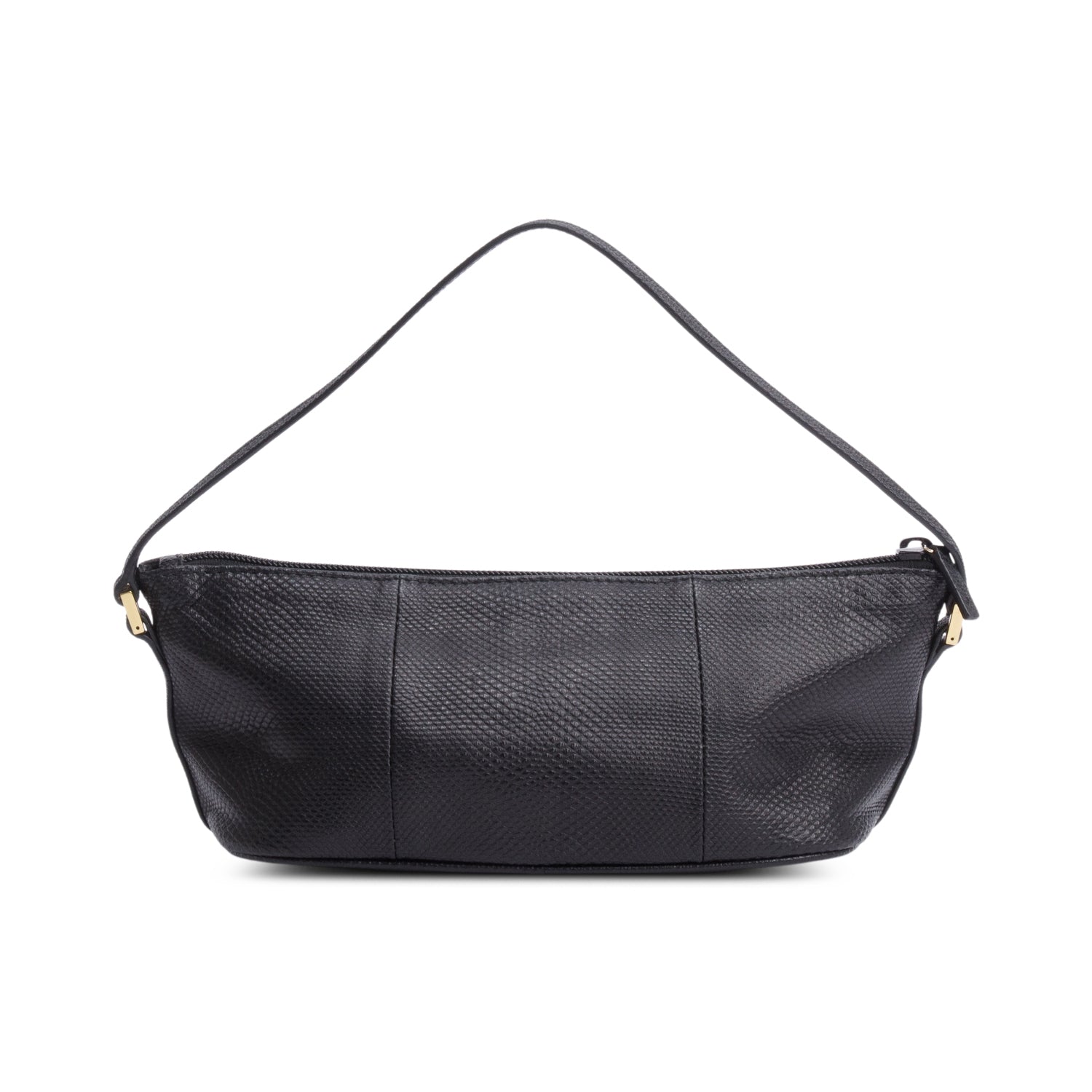 Gucci Black Lizard Embossed Leather Boat Pochette