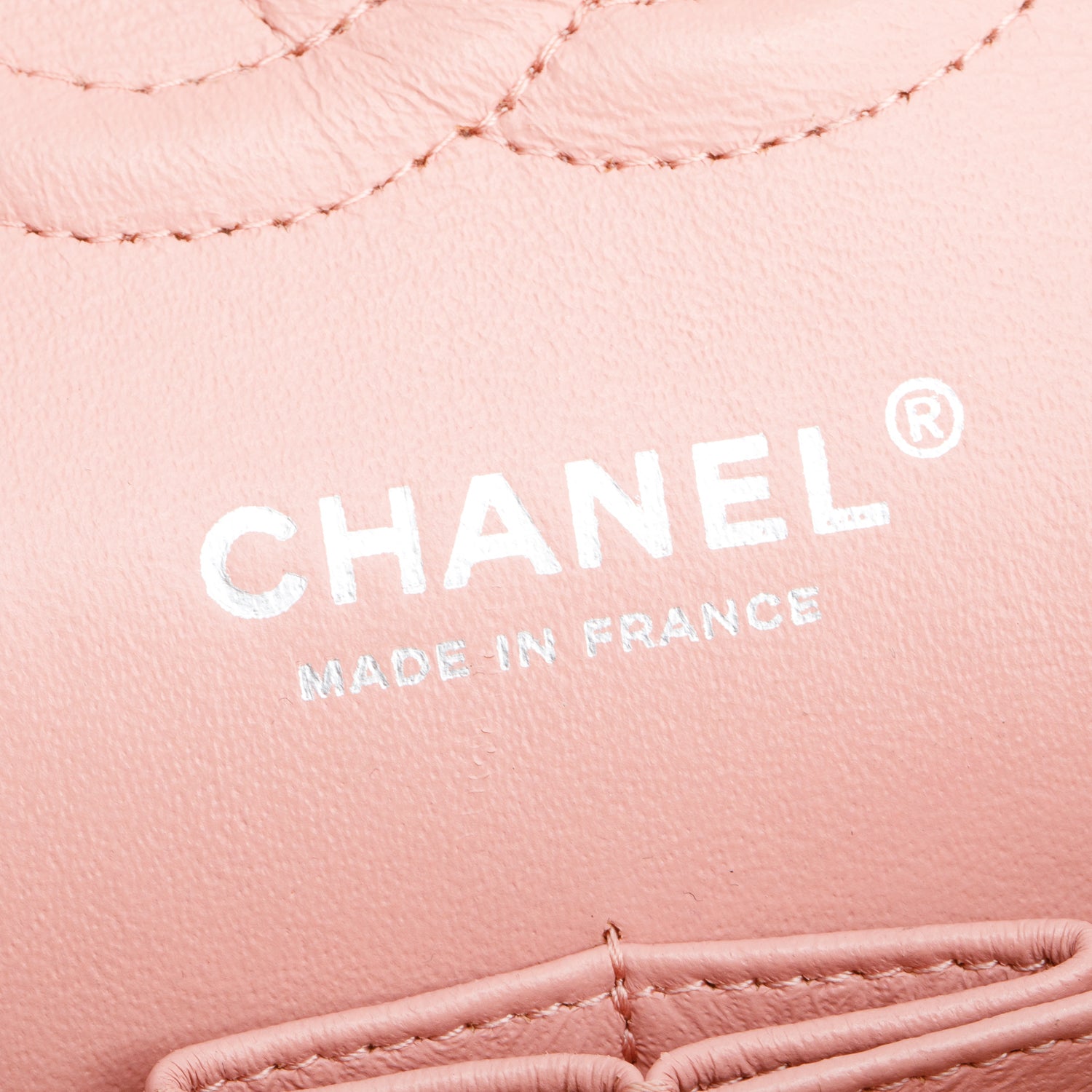 Chanel Peach Quilted Patent Leather Classic Medium Double Flap Bag w/ Box