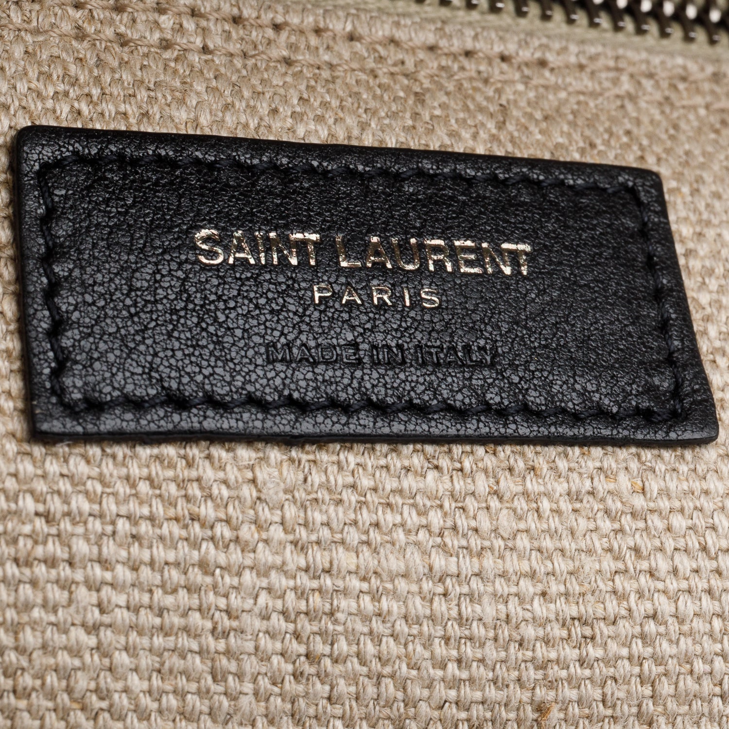 Saint Laurent Neutral Canvas Large Rive Gauche Canvas Tote