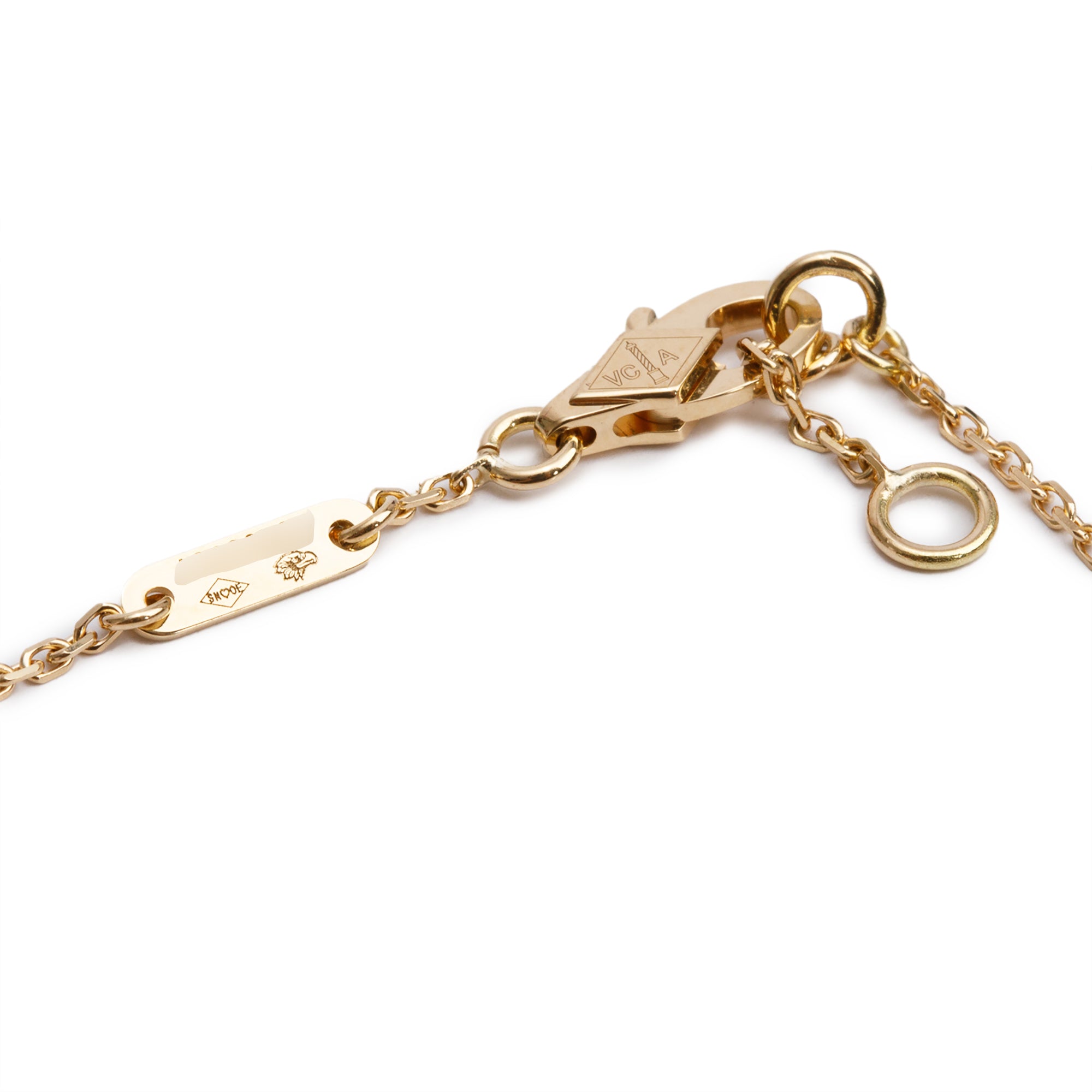 Van Cleef & Arpels 2024 18k Yellow Gold Sweet Alhambra 1 Motif Mother of Pearl Bracelet w/ Box & Certificate