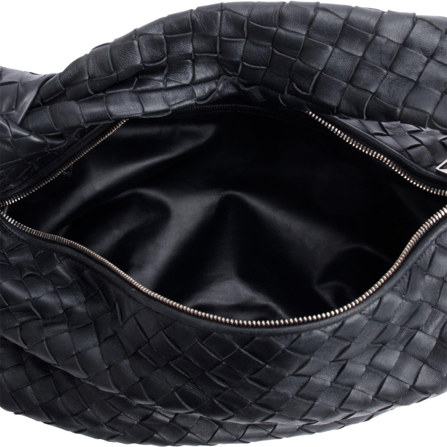 Bottega Veneta 2023 Black Intrecciato Leather Small Jodie Bag w/ Receipt & Authenticity Card
