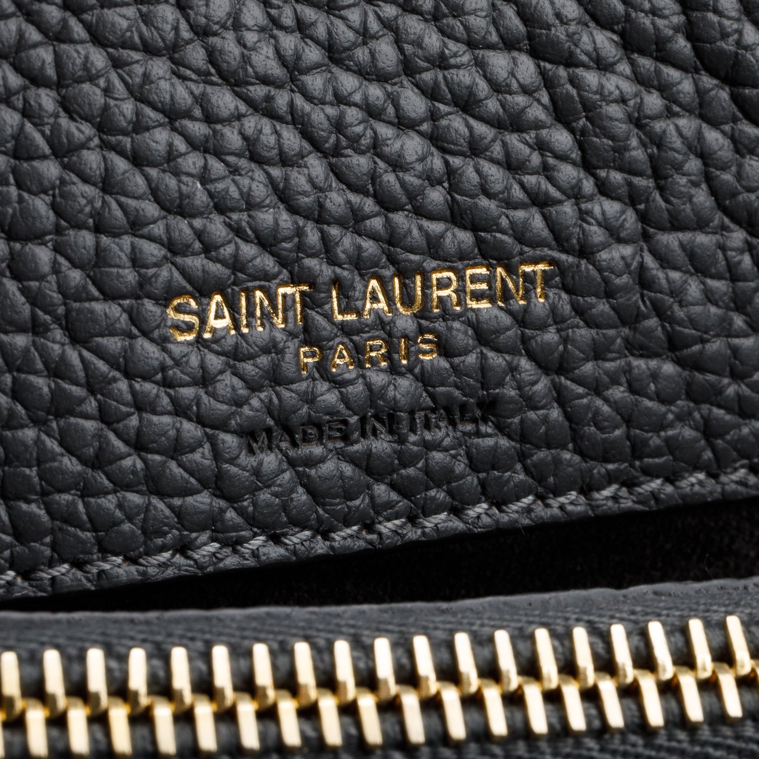 Saint Laurent 2022 Grey Grained Leather Baby Sac De Jour w/ Strap