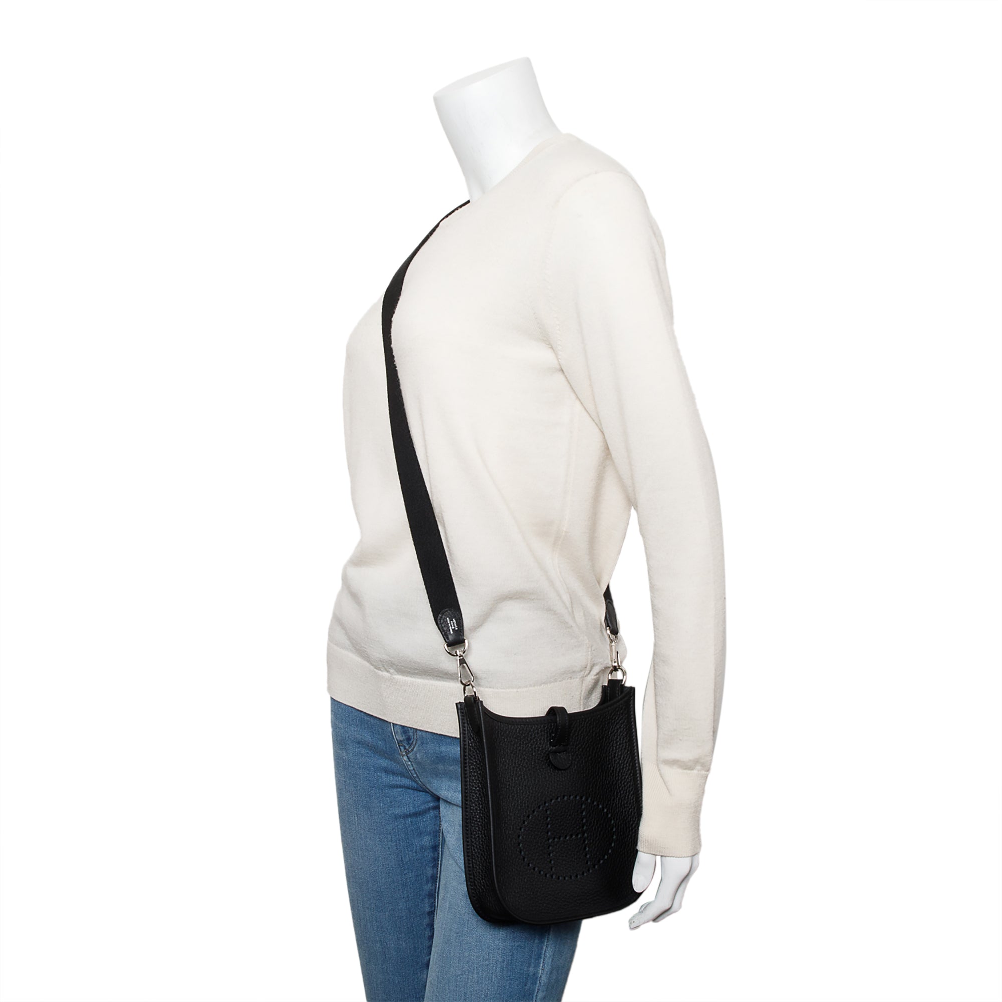 Hermes 2024 Noir Taurilon Clemence Amazone Evelyne TPM 16 w/ Box & Receipt