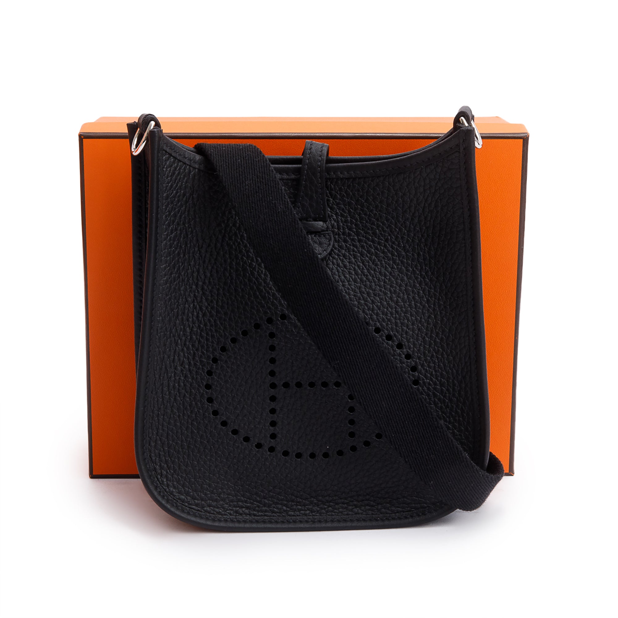 Hermes 2024 Noir Taurilon Clemence Amazone Evelyne TPM 16 w/ Box & Receipt
