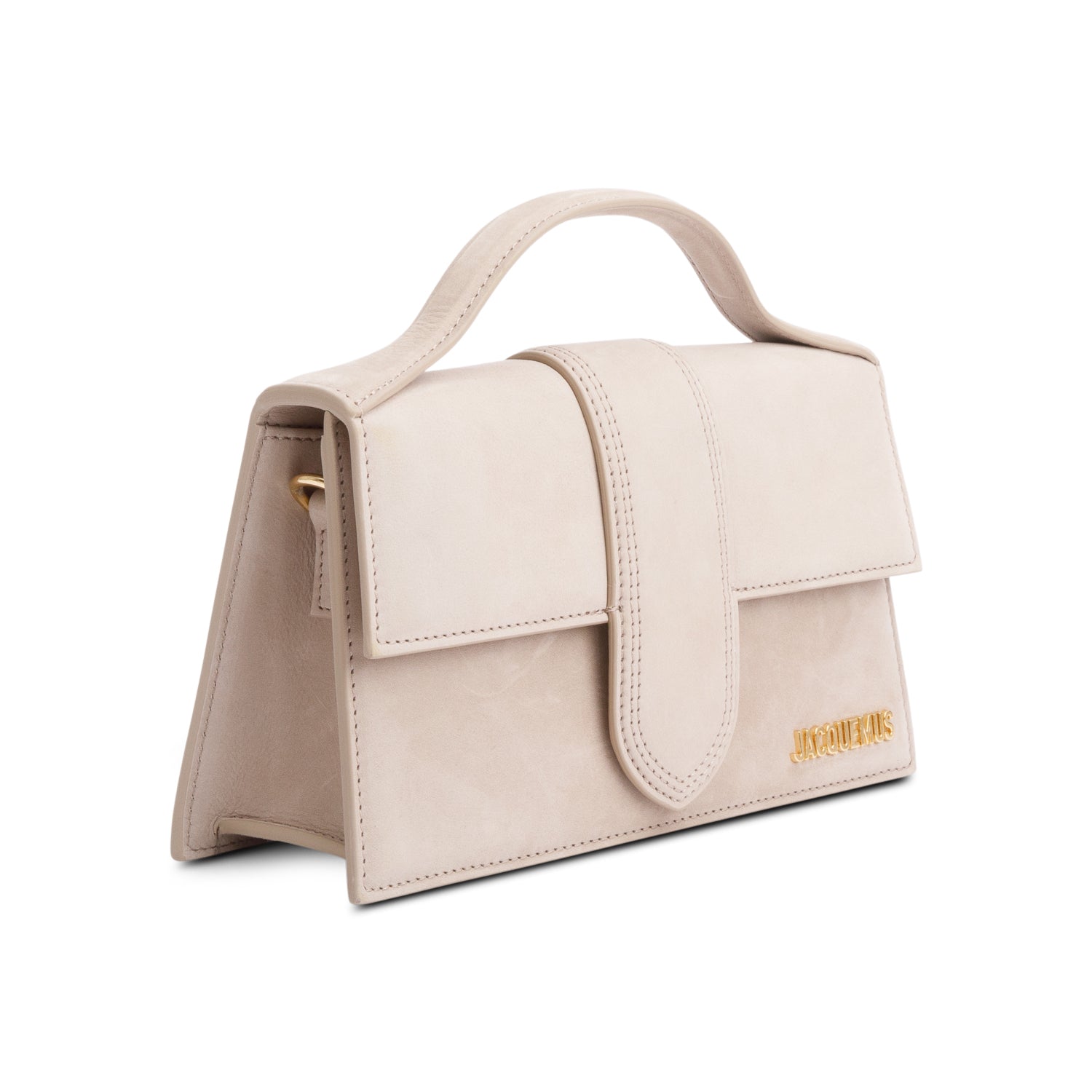 Jacquemus Beige Suede Le Grand Bambino Bag w/ Strap