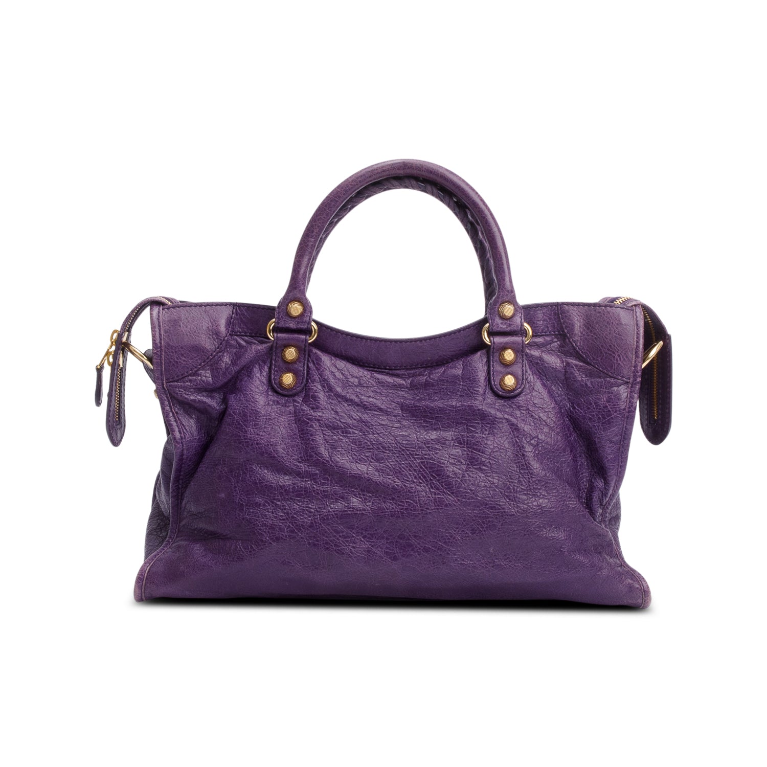 Balenciaga Purple Agneau Leather Le City Medium Bag