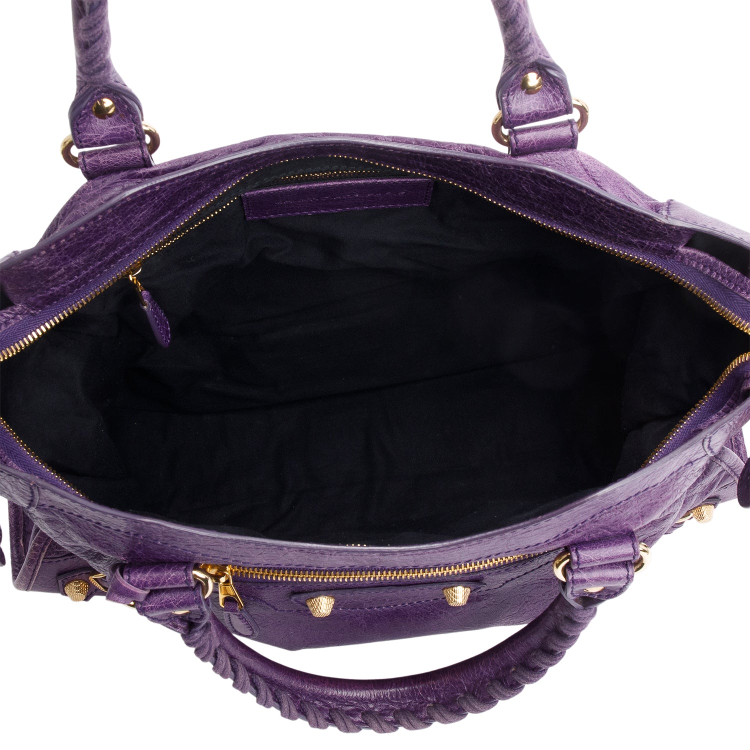 Balenciaga Purple Agneau Leather Le City Medium Bag