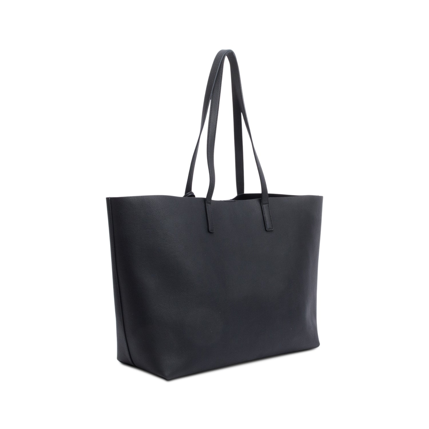 Saint Laurent Black Leather Large E/W Shopping Tote w/ Pouch