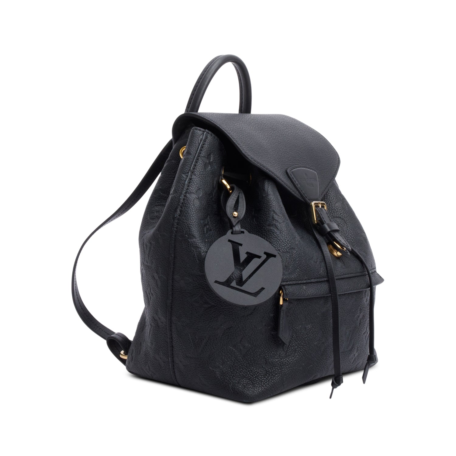 Louis Vuitton 2021 Black Monogram Empreinte Montsouris Backpack