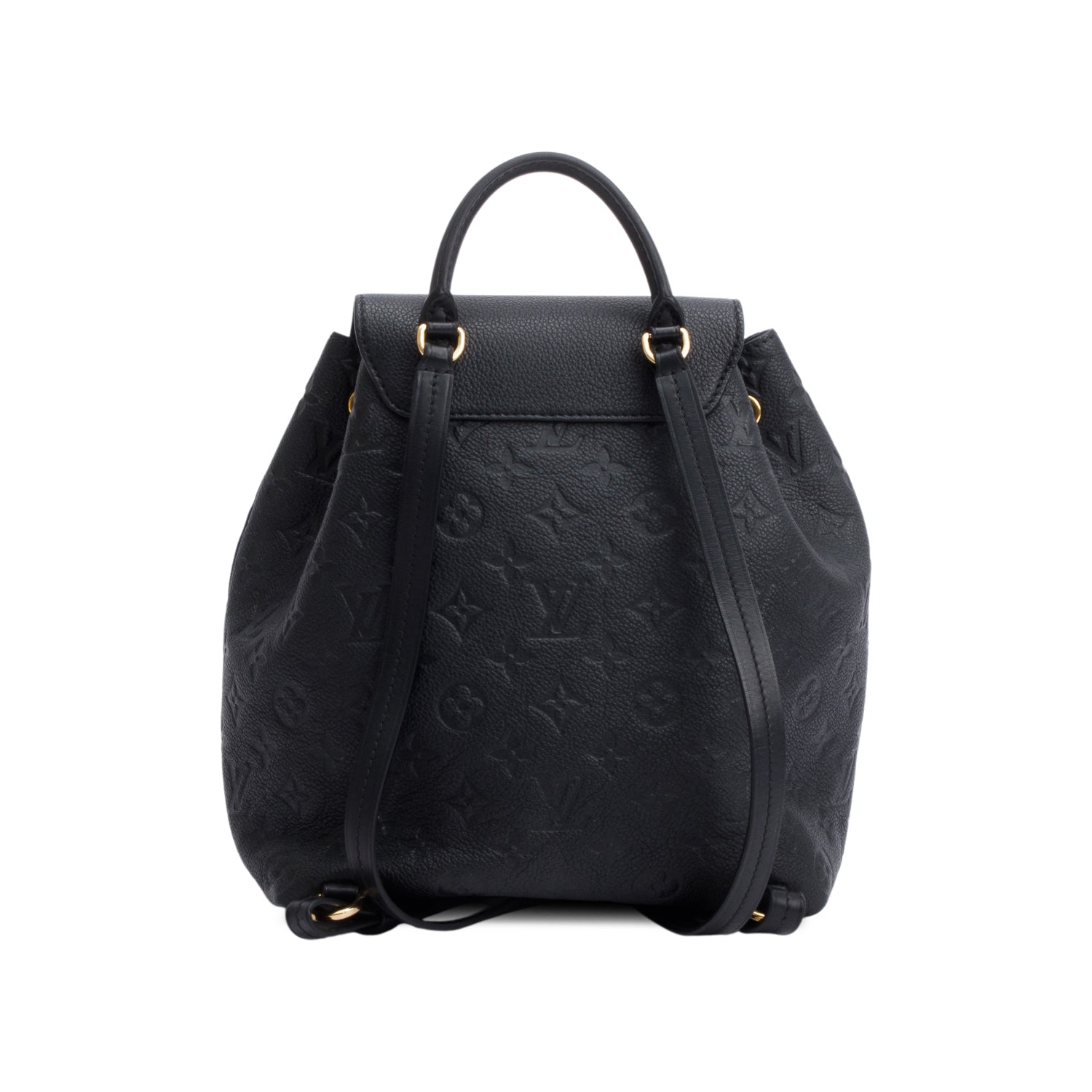 Louis Vuitton 2021 Black Monogram Empreinte Montsouris Backpack