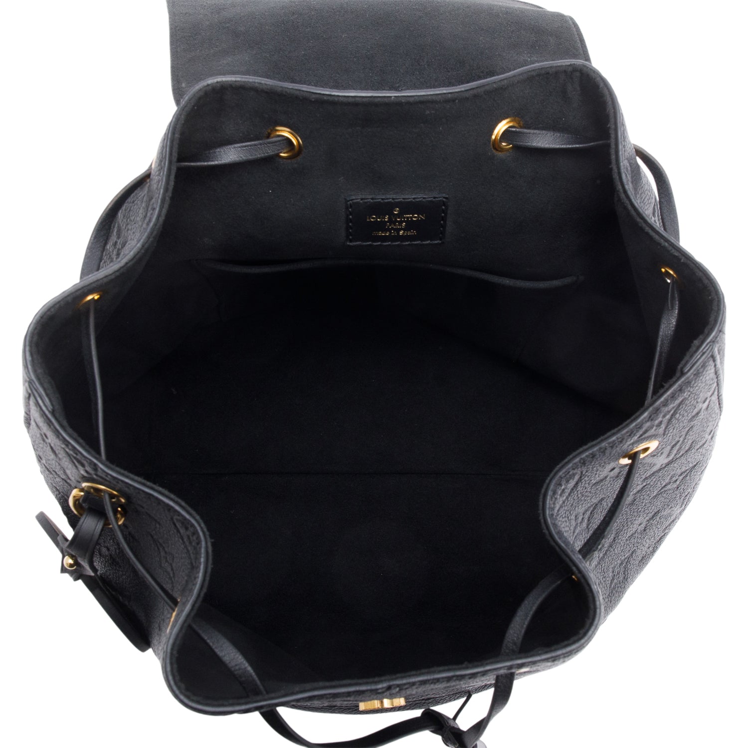 Louis Vuitton 2021 Black Monogram Empreinte Montsouris Backpack