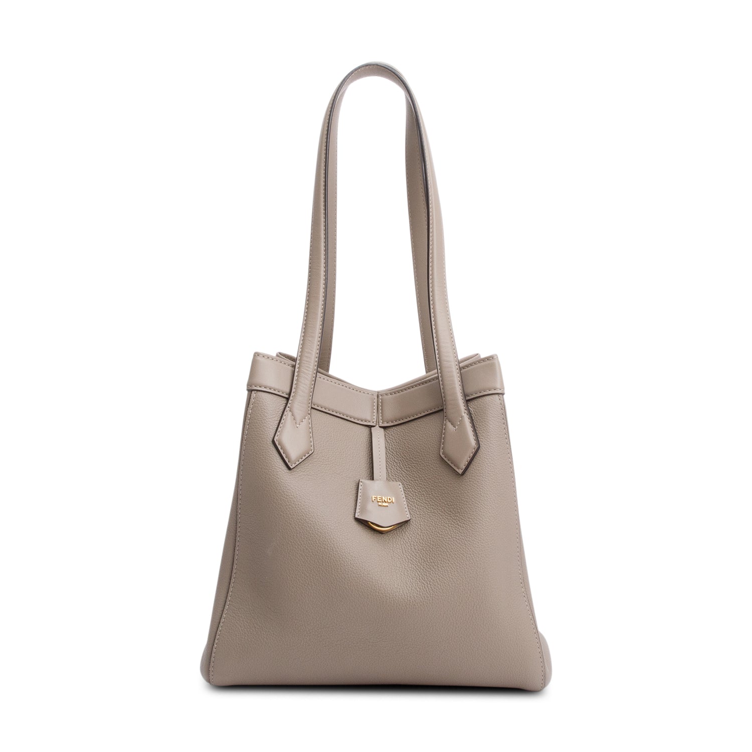 Fendi Beige Calfskin Leather Medium Origami Tote