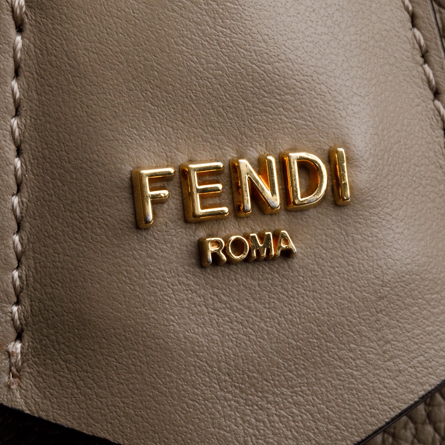 Fendi Beige Calfskin Leather Medium Origami Tote