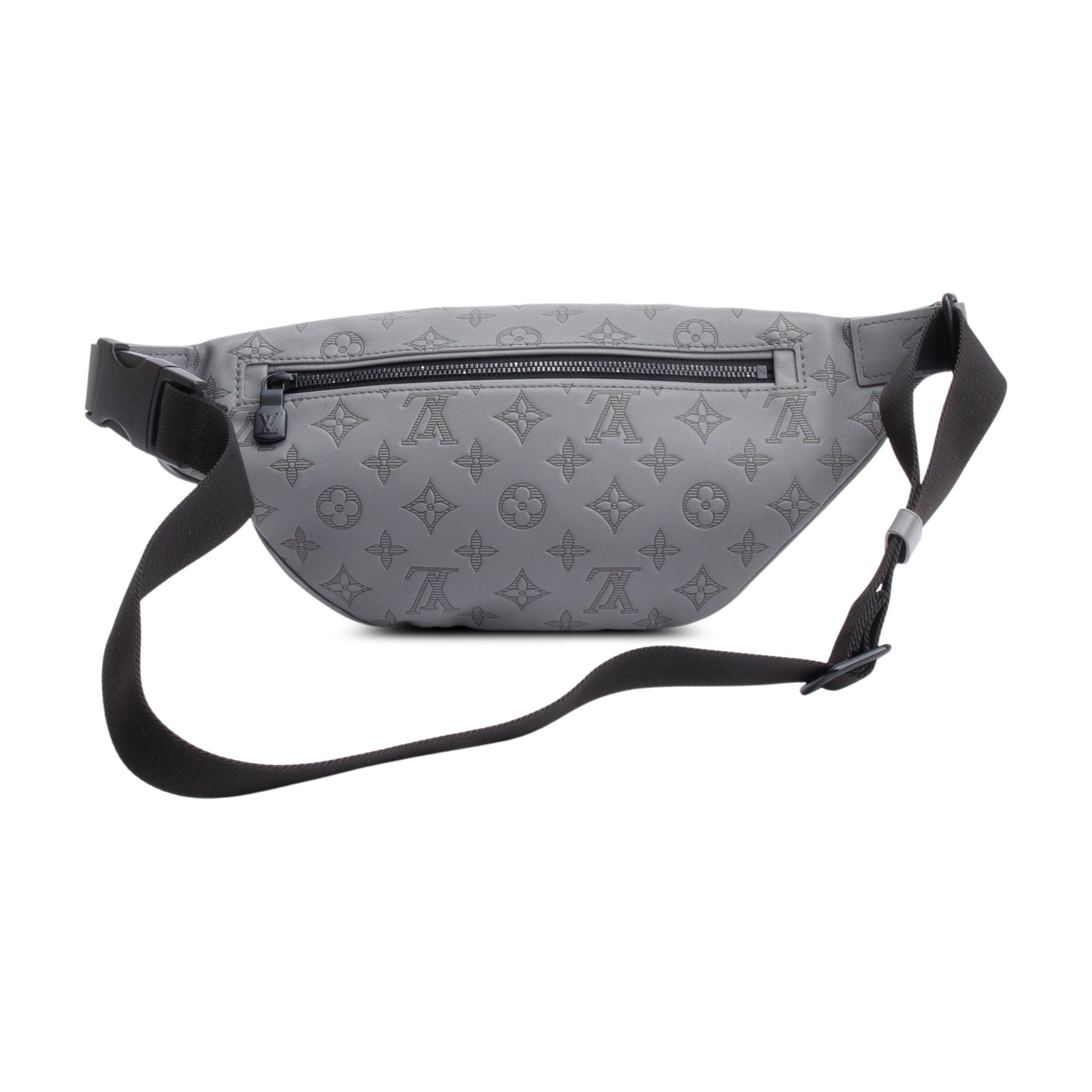 Louis Vuitton Grey Monogram Shadow Calfskin Leather Discovery Bumbag PM