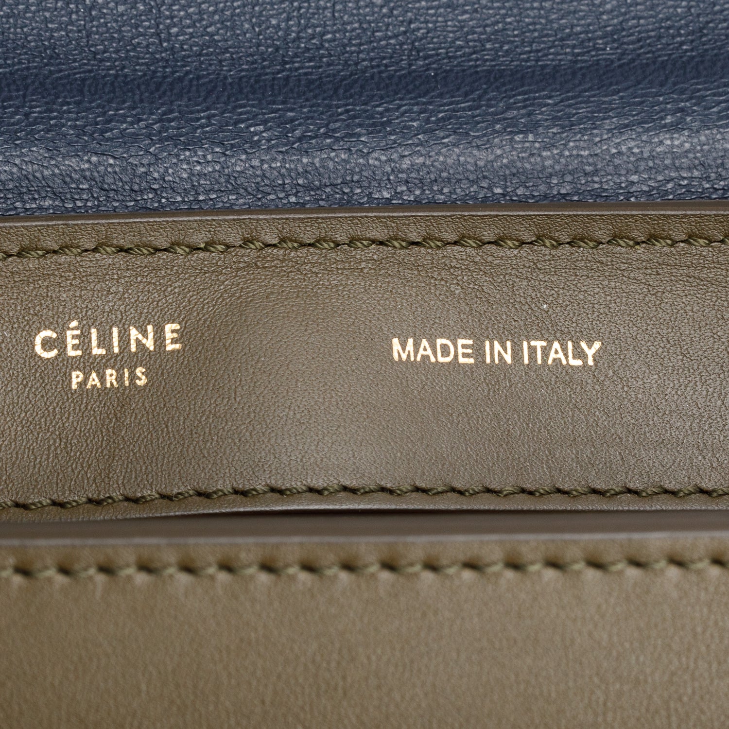 Celine Tricolor Calfskin Leather and Suede Medium Trapeze Bag w/ Strap