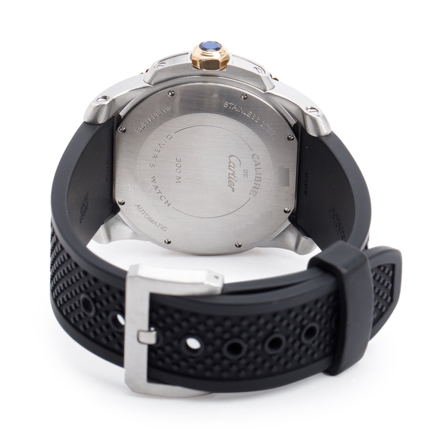 Cartier 18k Rose Gold, Black Ceramic & Stainless Steel Calibre de Cartier 42 MM Automatic Watch 3729 w/ Box