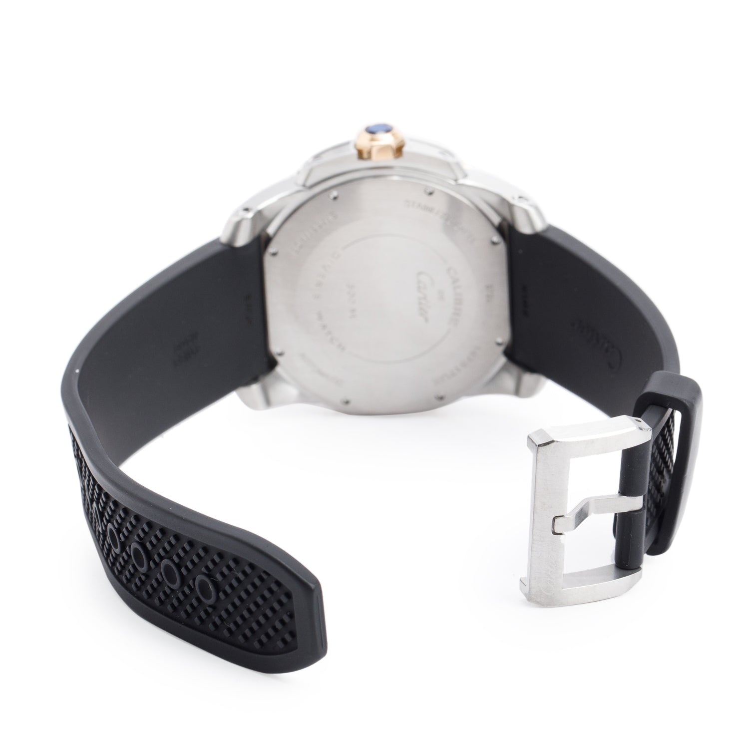 Cartier 18k Rose Gold, Black Ceramic & Stainless Steel Calibre de Cartier 42 MM Automatic Watch 3729 w/ Box