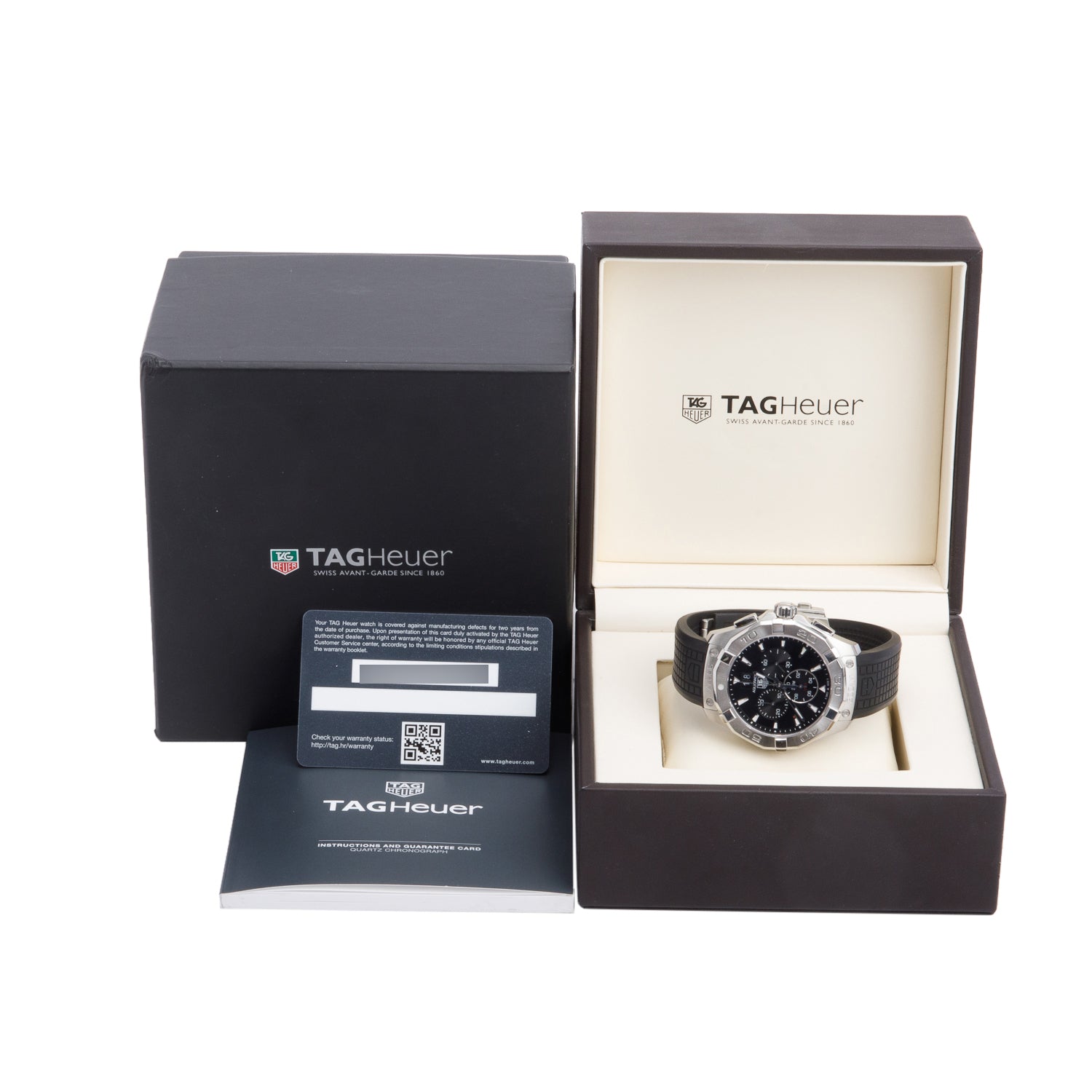 Tag Heuer Stainless Steel Aquaracer 43 MM Chronograph Watch CAY1110-0 w/ Box & Papers