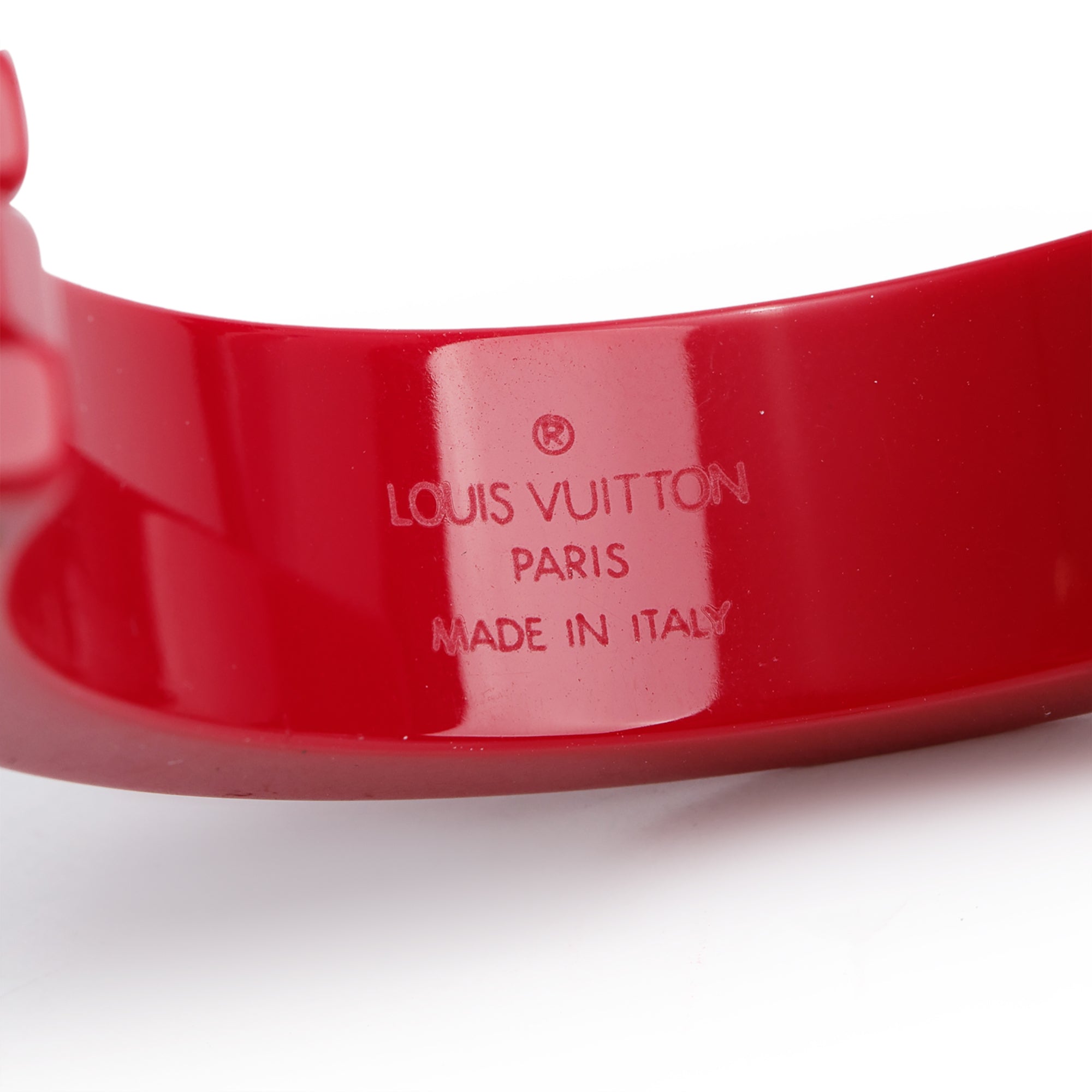 Louis Vuitton Pink Resin Gold Plated Lock Me Hinged Bracelet