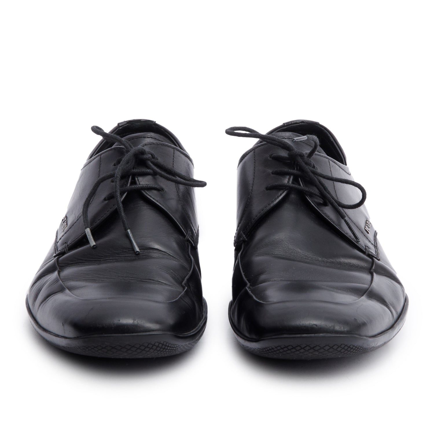 Prada Black Leather Laced Oxford Men's Shoes, Size 7 w/ Box