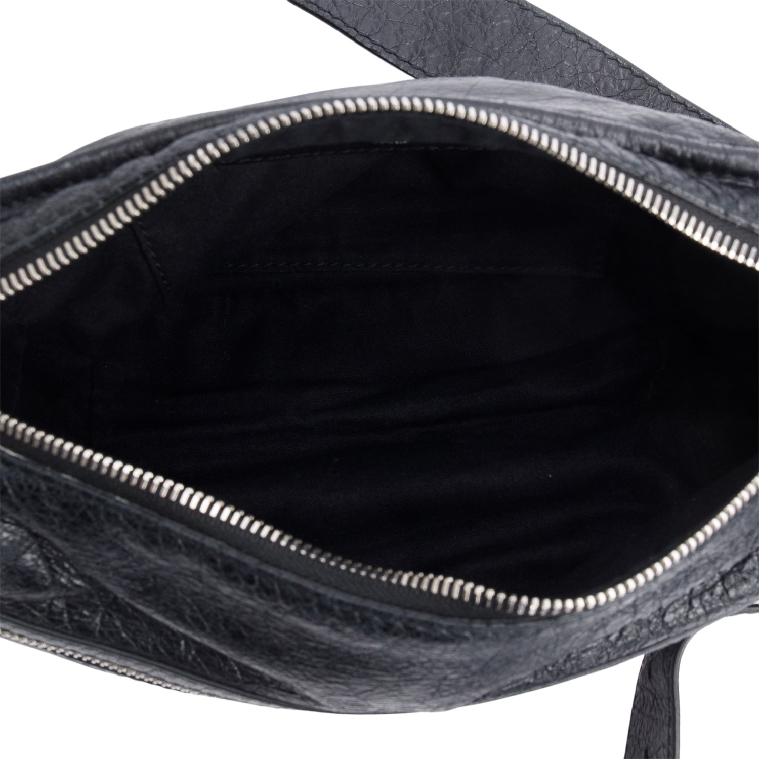 Balenciaga Black Arena Leather Classic Motocross Neo Lift Hip Bag