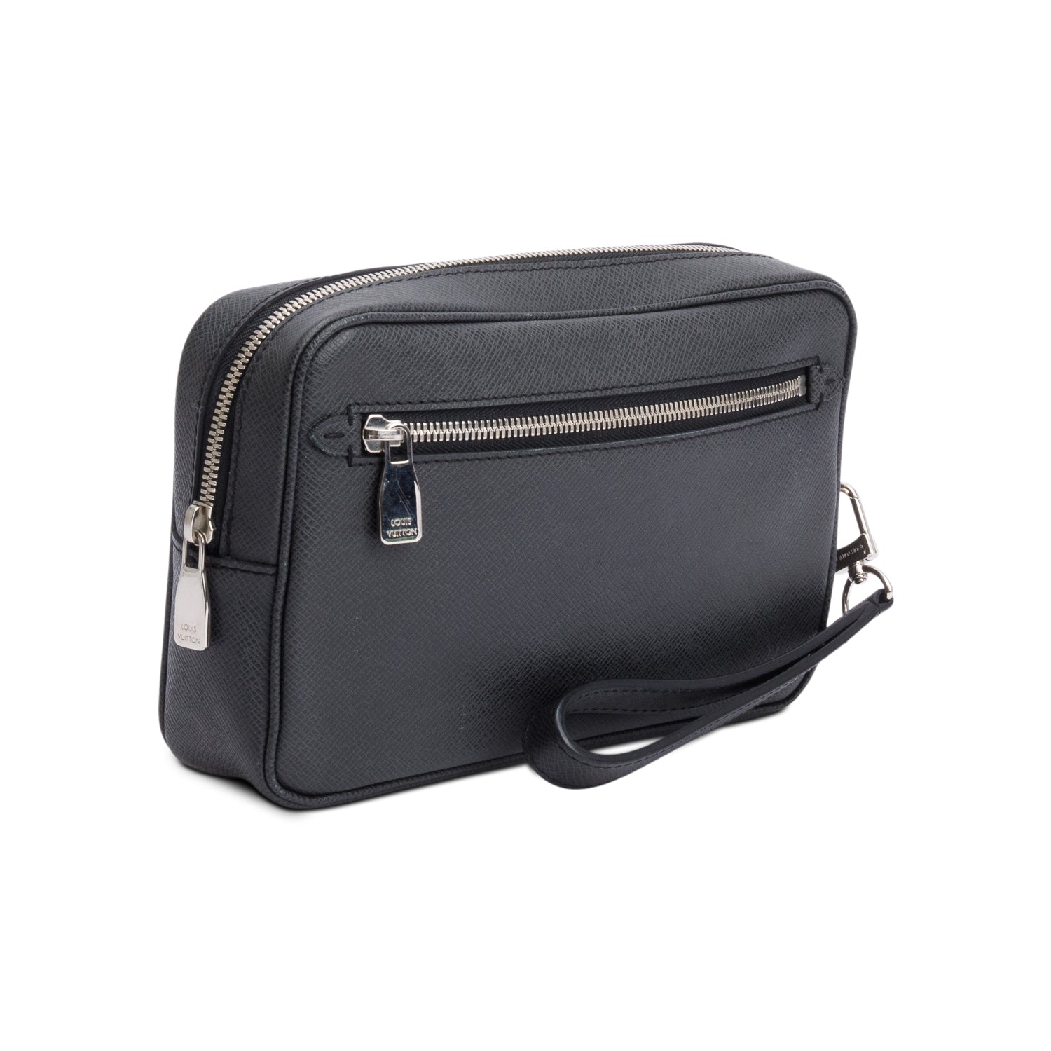 Louis Vuitton Black Taiga Leather Pochette Kasai